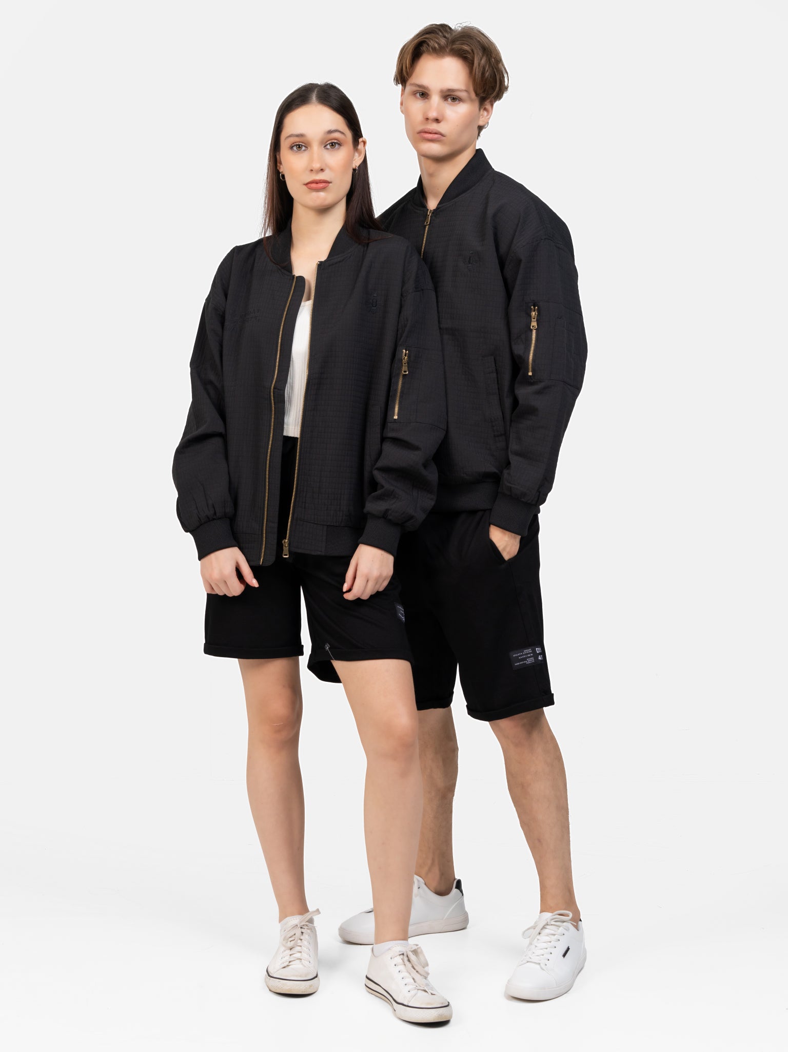 DEEDAT Regular Fit Bomber Jacket - Black