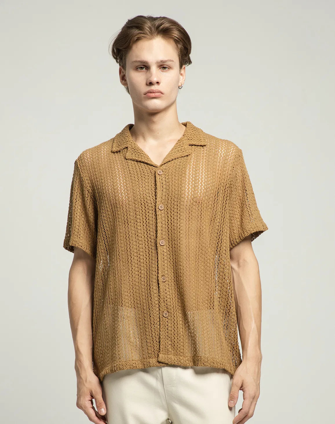 DEEDAT NATURE VERSE Men's Regular Fit Casual Shirt - Khaki