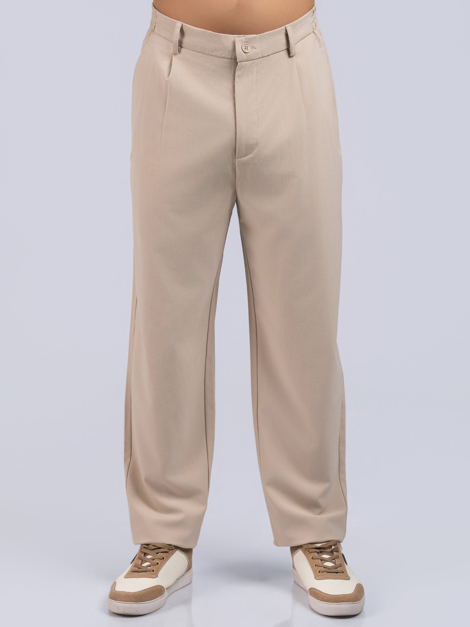 DEEDAT Loose Casual Pant -Beige