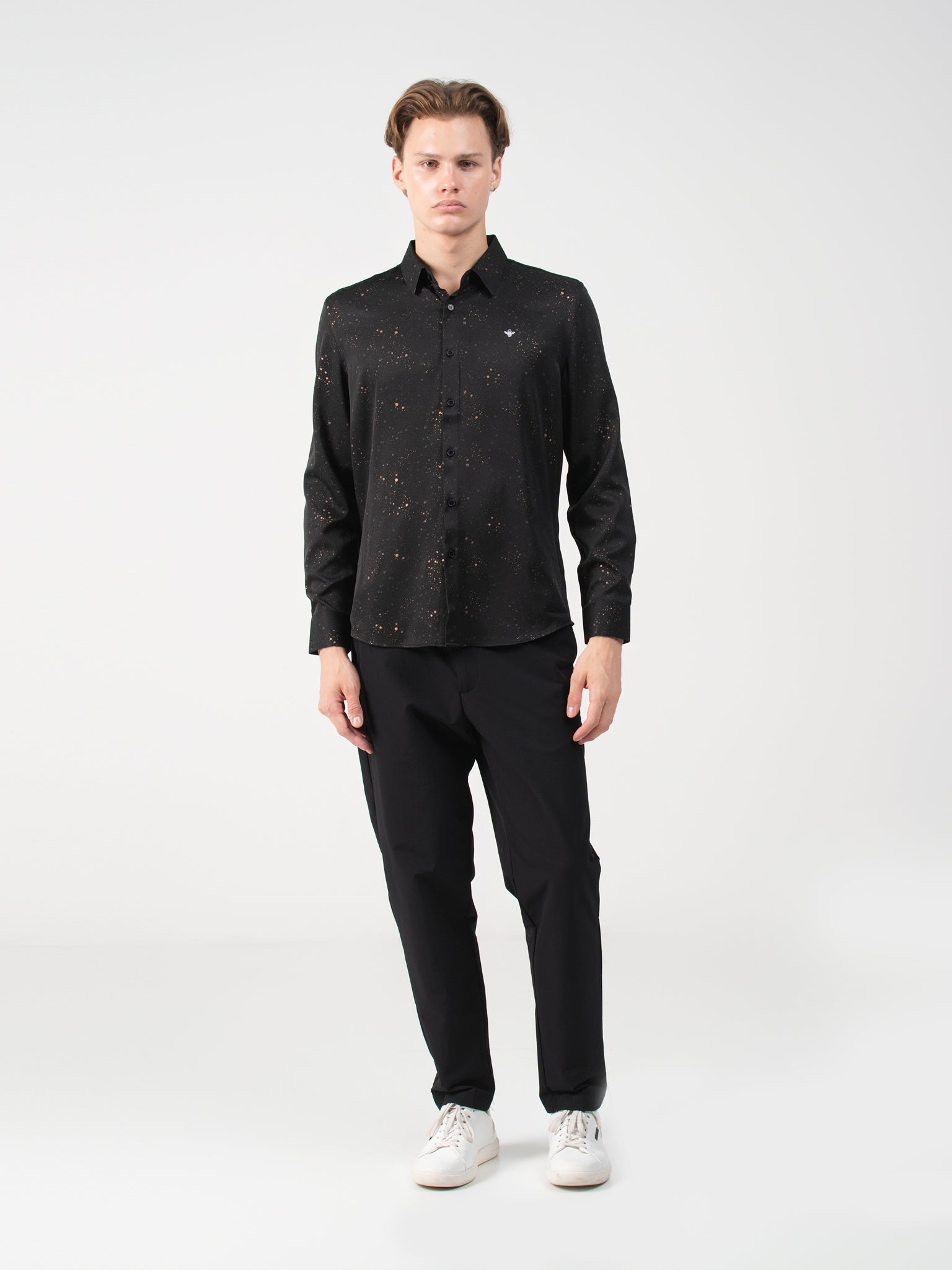 DEEDAT Regular Fit Party Trouser - Black