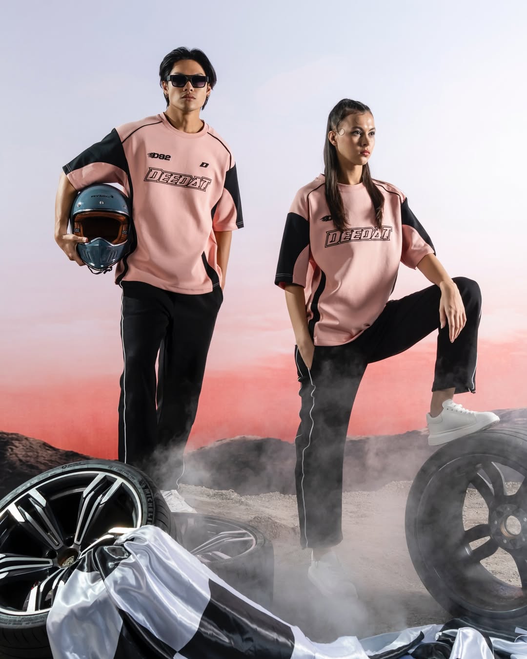 DEEDAT SUPREMACY Walker Oversized Tees - Pink