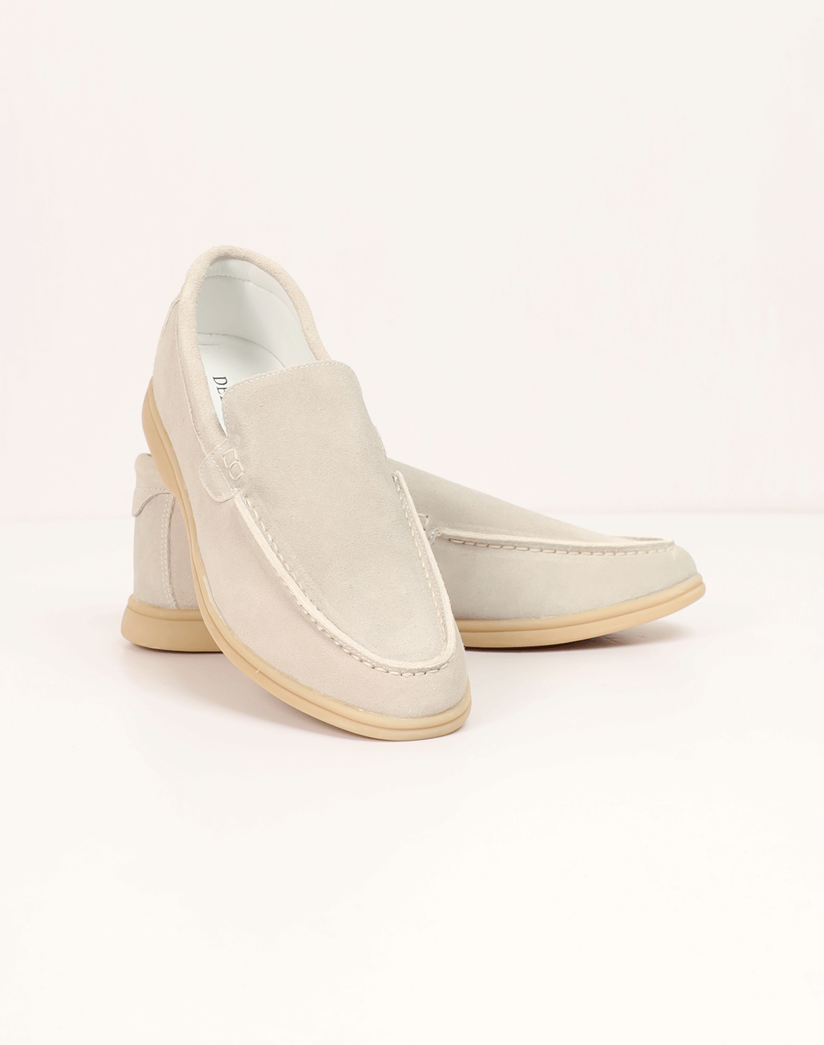 DEEDAT Men's Casual Leather Shoe Beige