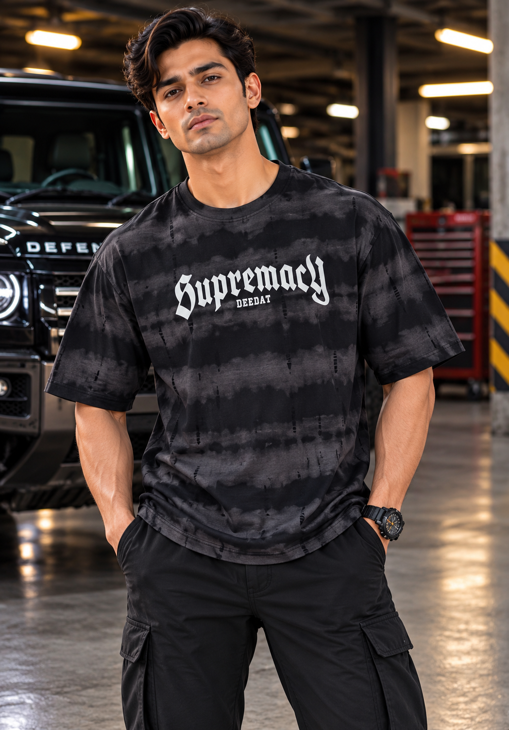 DEEDAT Walker Oversized Tees - Black