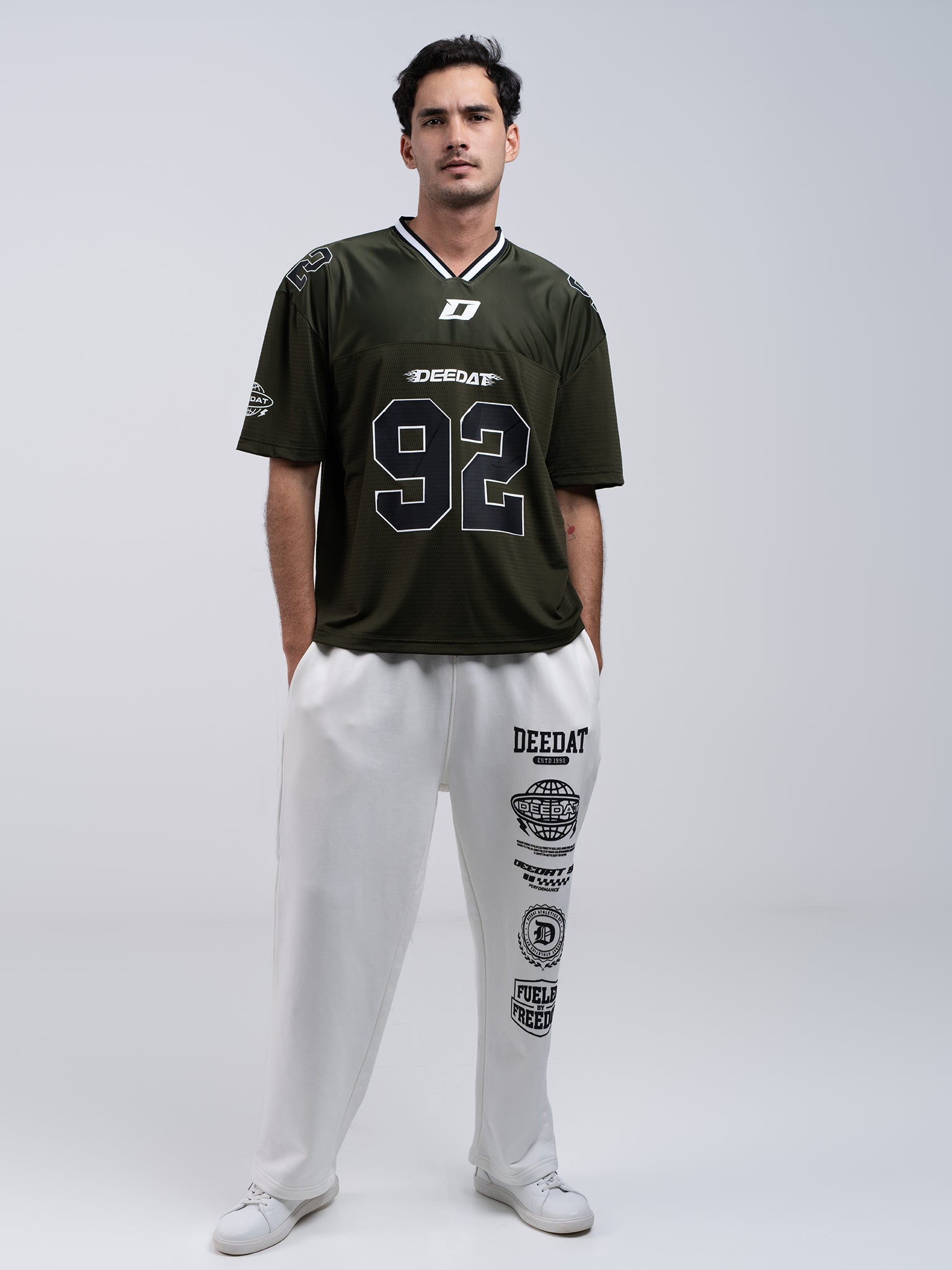 DEEDAT Fueled By Freedom Oversized Tee Shirt - Olive