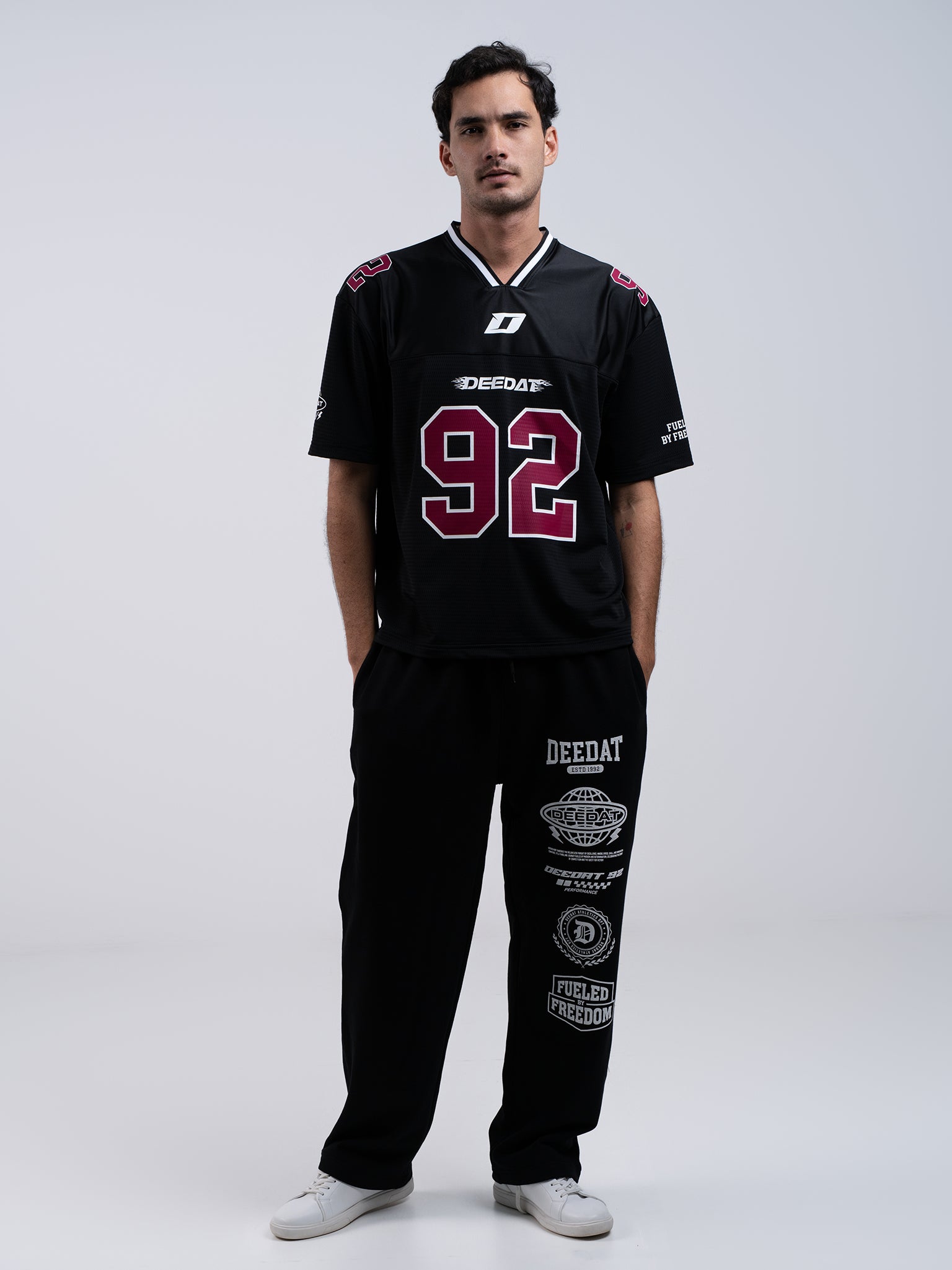 DEEDAT Fueled By Freedom Oversized Tee Shirt - Black