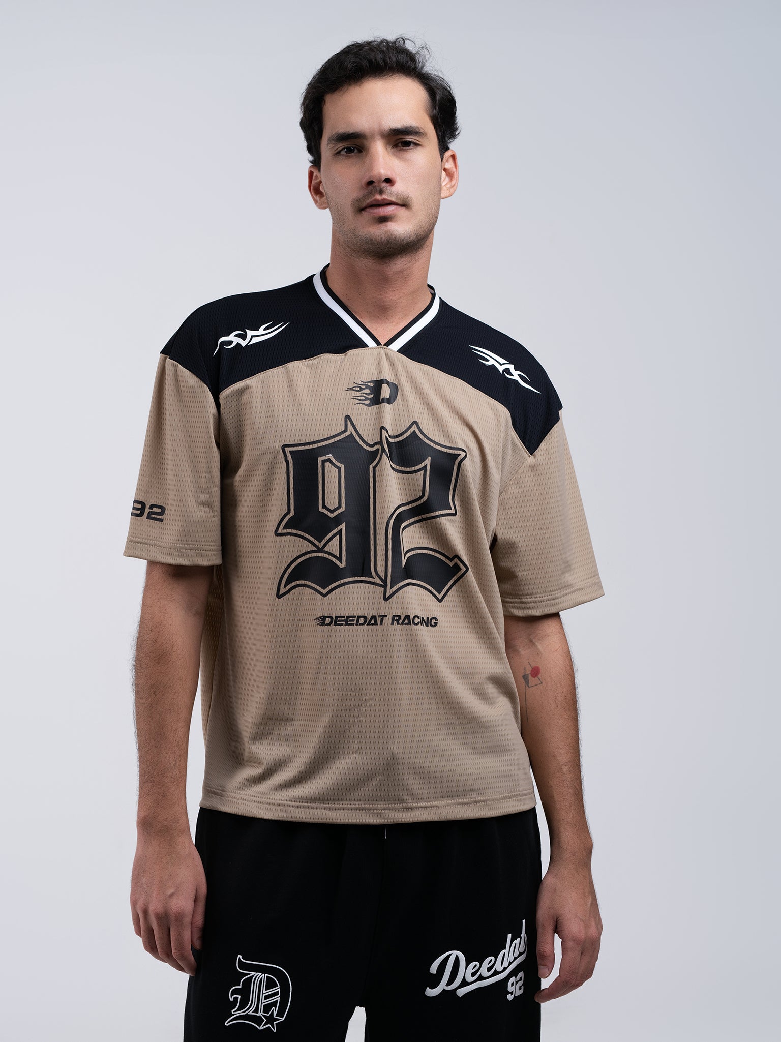 DEEDAT Fueled By Freedom Oversized Tee Shirt - Beige