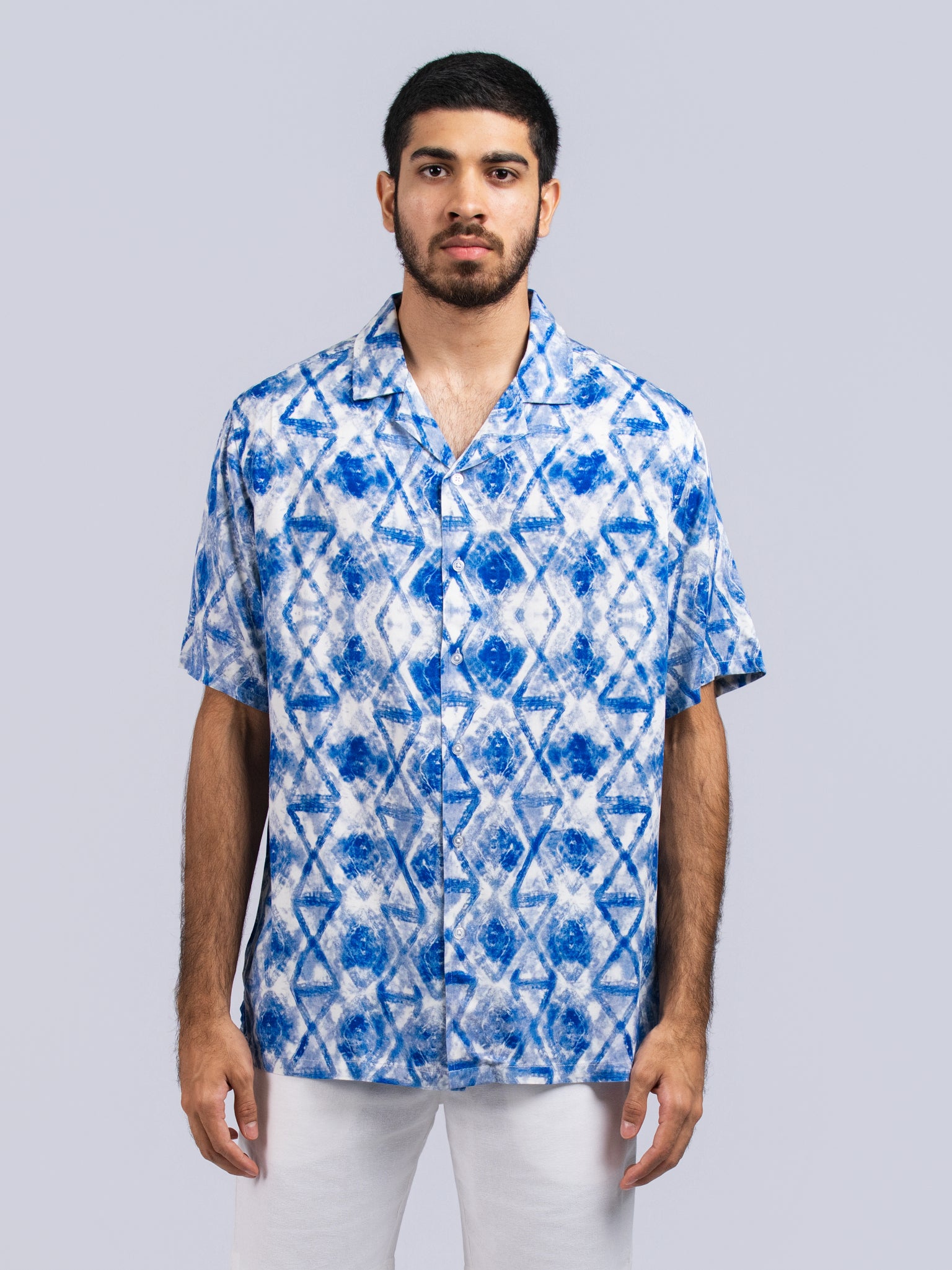 DEEDAT NATURE VERSE Regular Fit Casual Shirt - Blue
