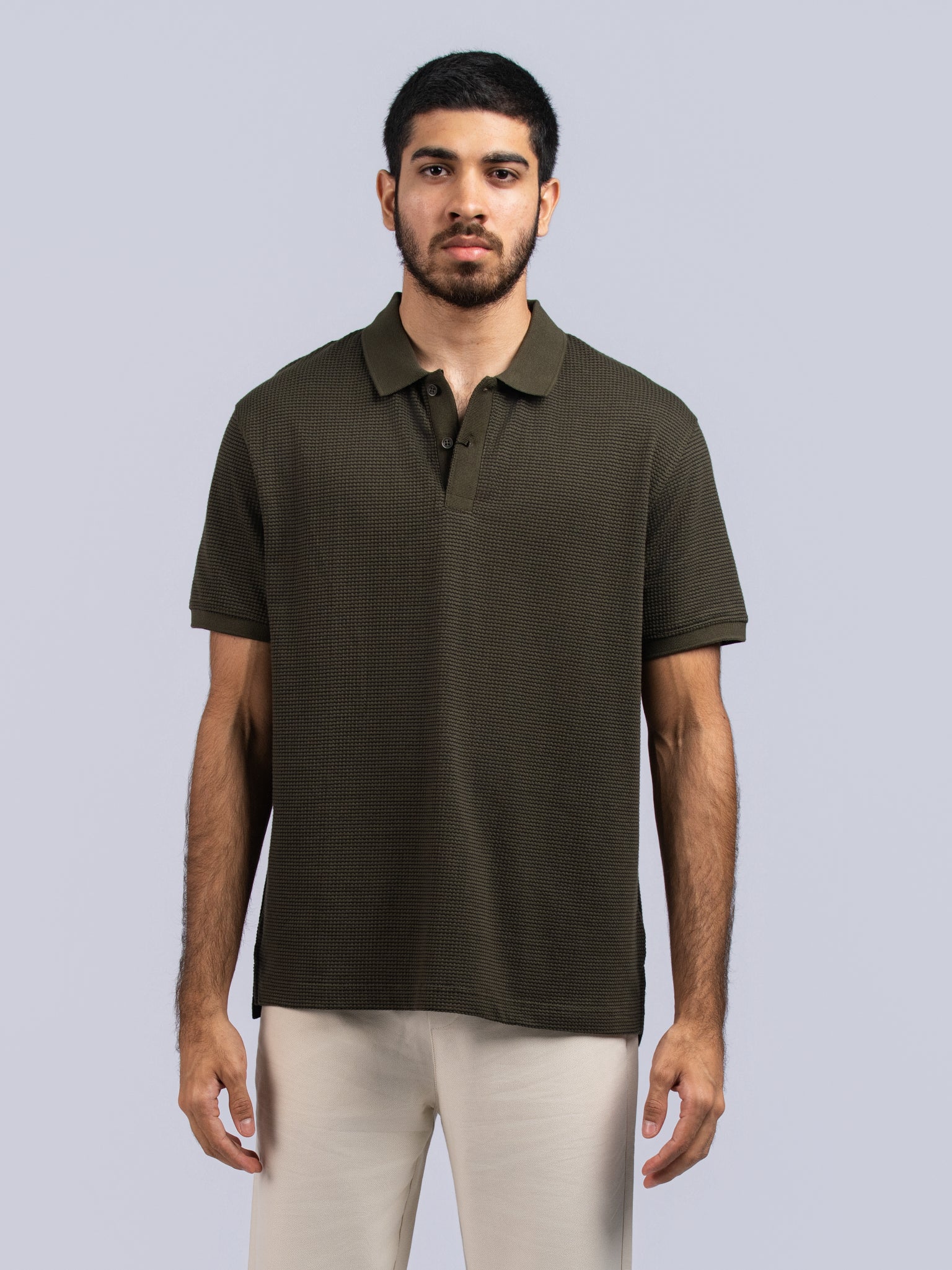 DEEDAT Polo Regular Fit Tees - Olive