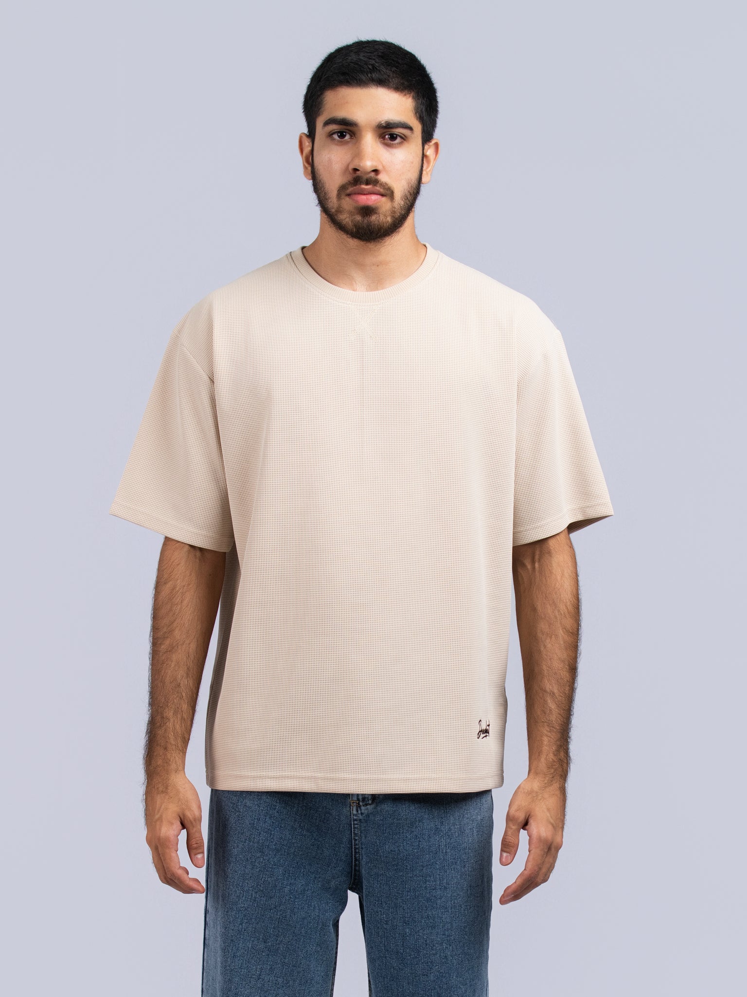 DEEDAT MAVERICK Oversized Tees - Beige