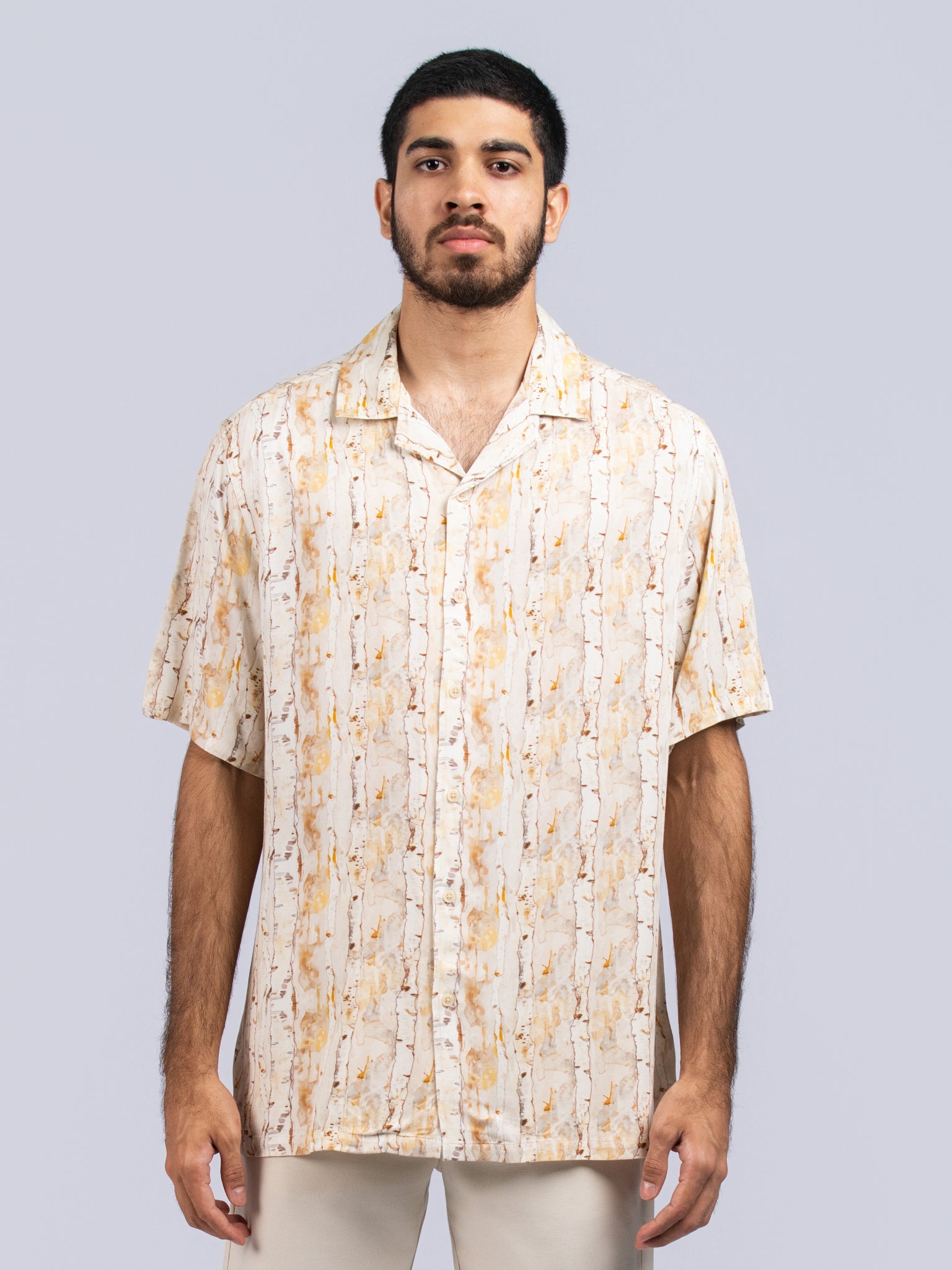 DEEDAT NATURE VERSE Regular Fit Casual Shirt -Beige