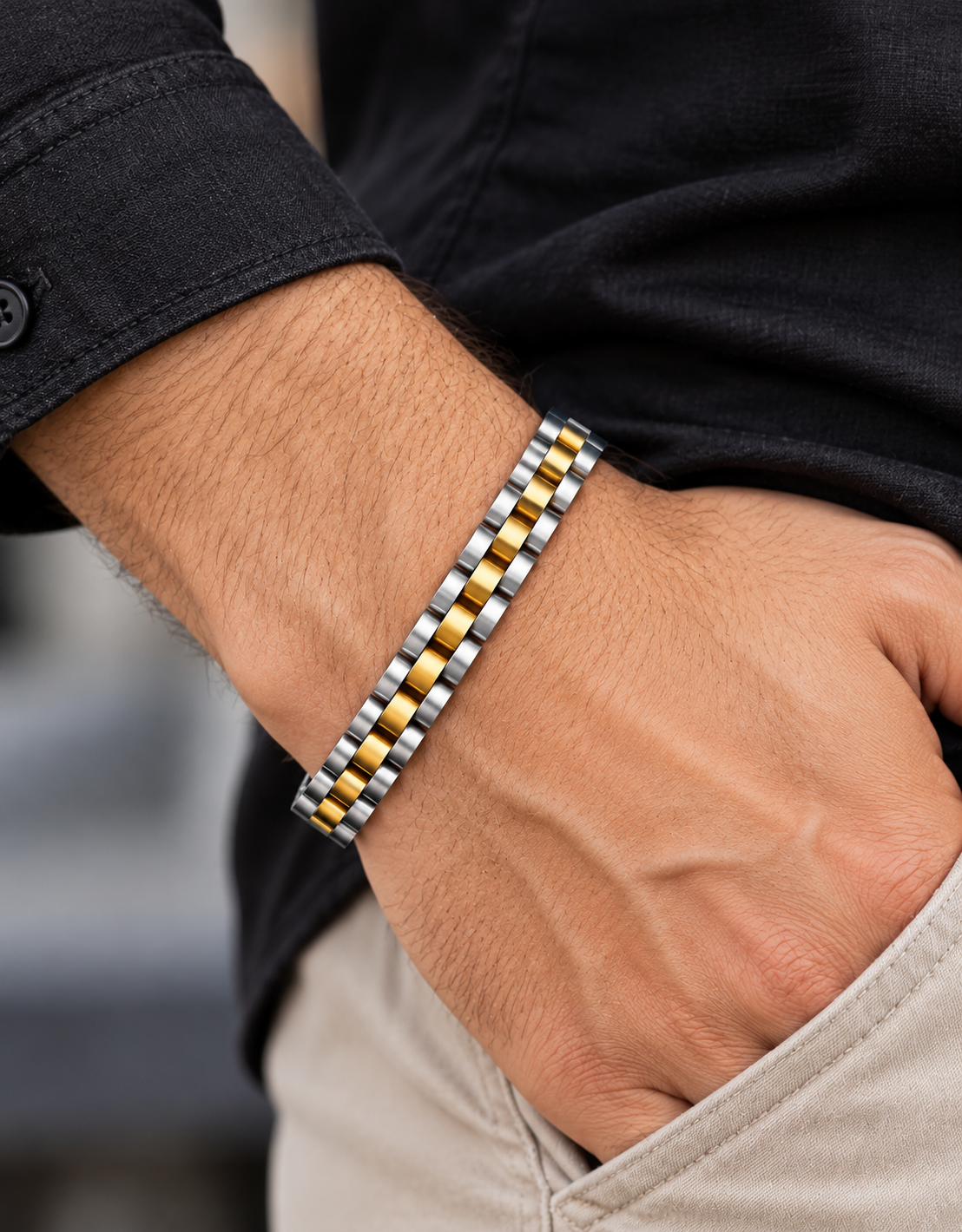 DEEDAT Stainless Steel Clip Bracelet - Rose Gold