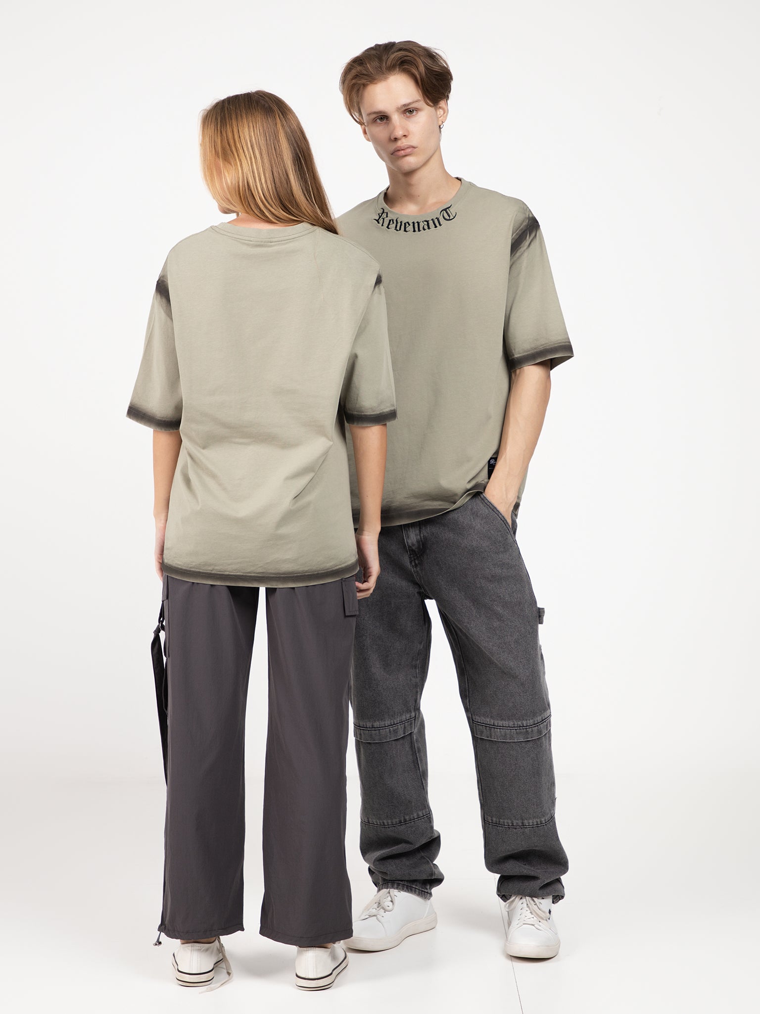 DEEDAT REVENANT Oversize Short Sleeve Tees - Bean Green
