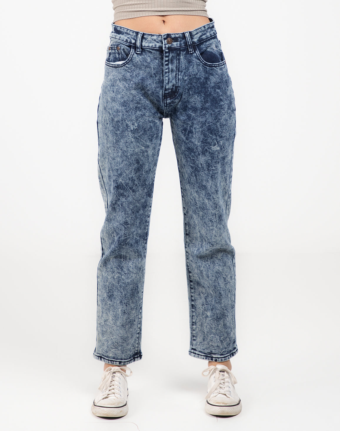DEEDAT Women Straight Cut Jeans -Light Blue