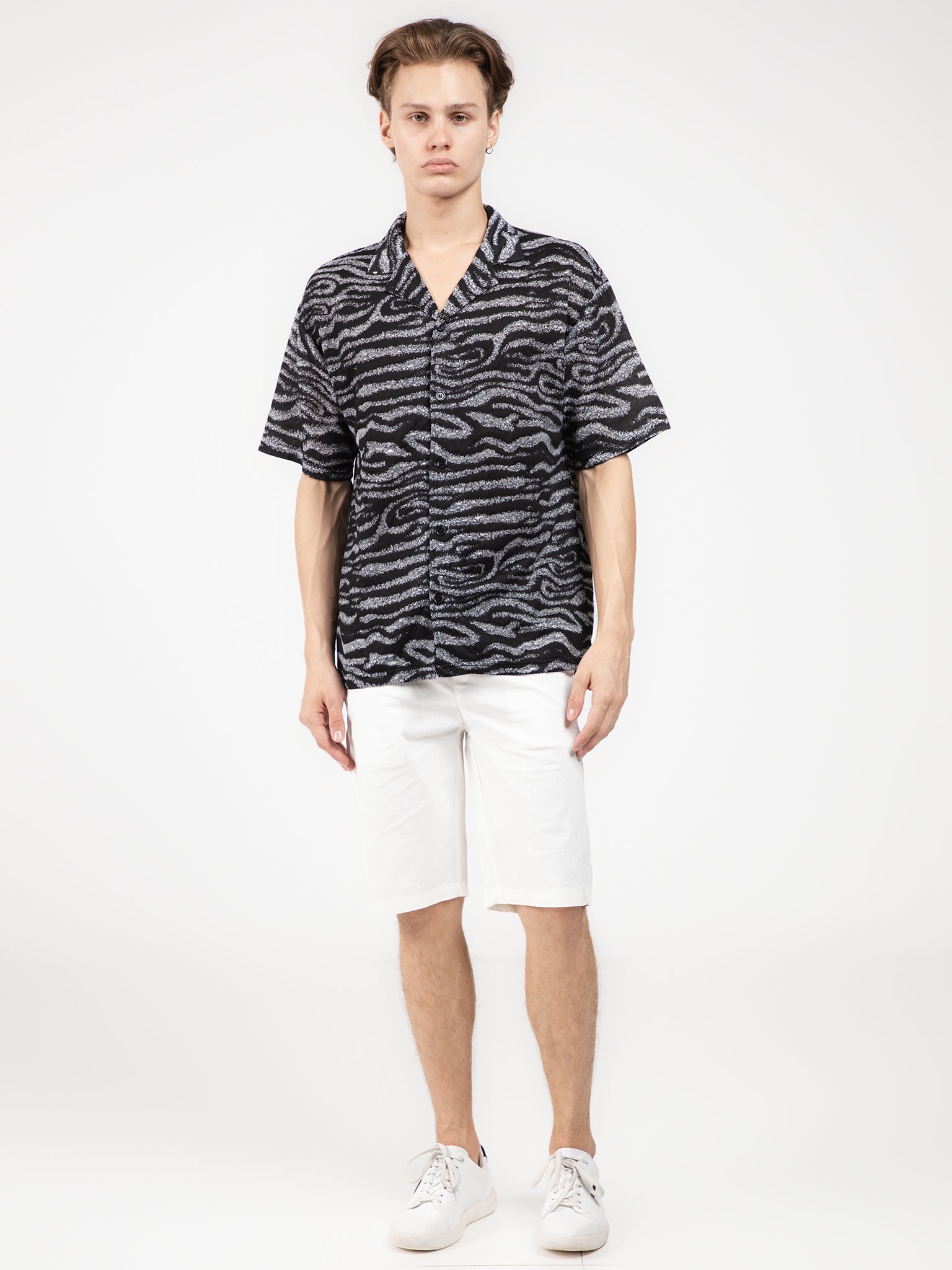 DEEDAT Men's Regular Fit Casual Shirt - Black