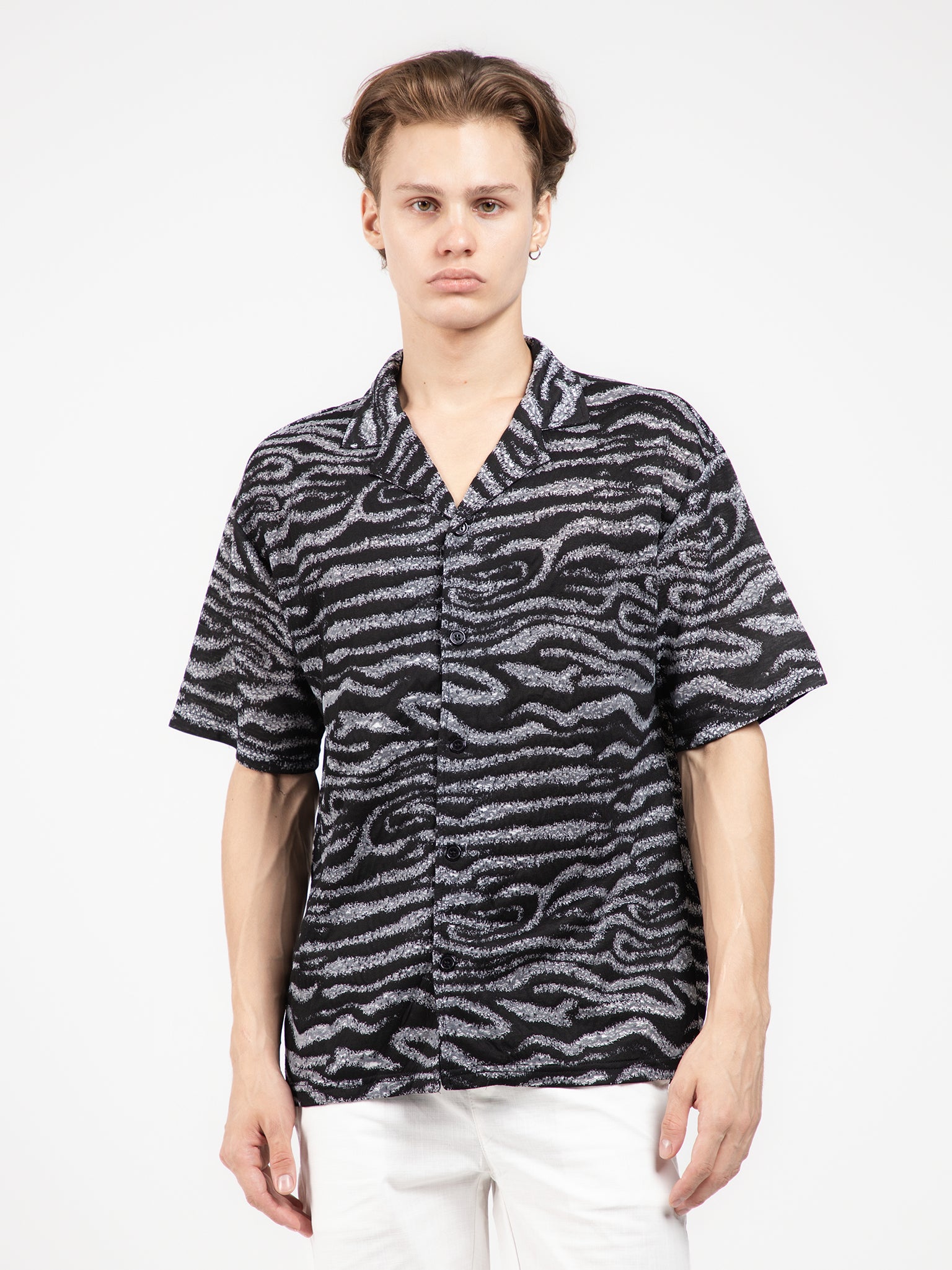 DEEDAT Men's Regular Fit Casual Shirt - Black