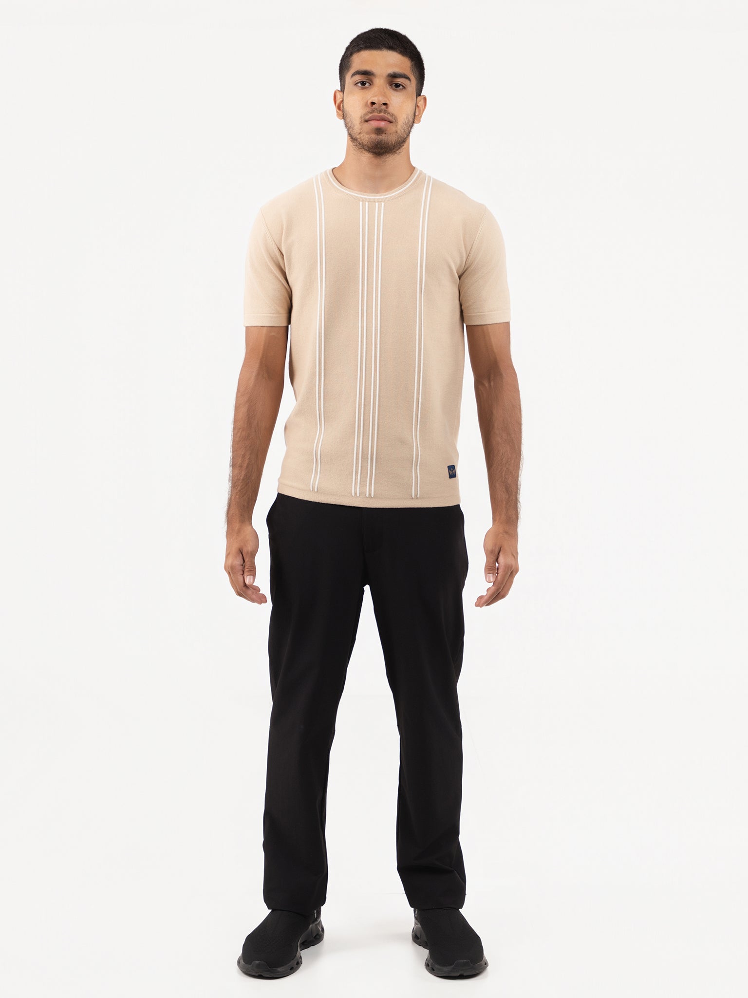 DEEDAT PORTOFINO Slim Fit Tees - Beige