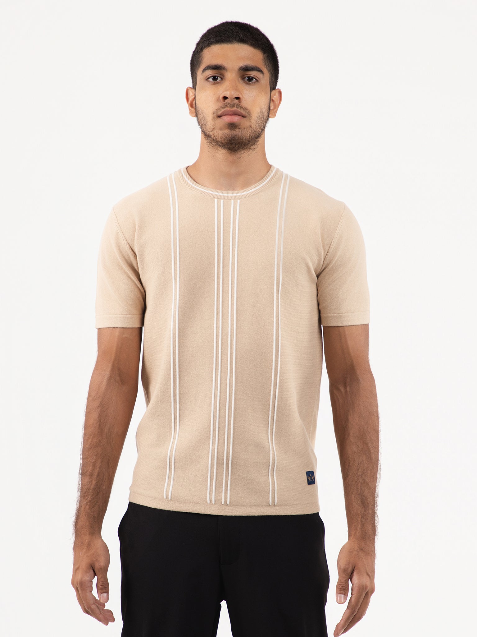 DEEDAT PORTOFINO Slim Fit Tees - Beige