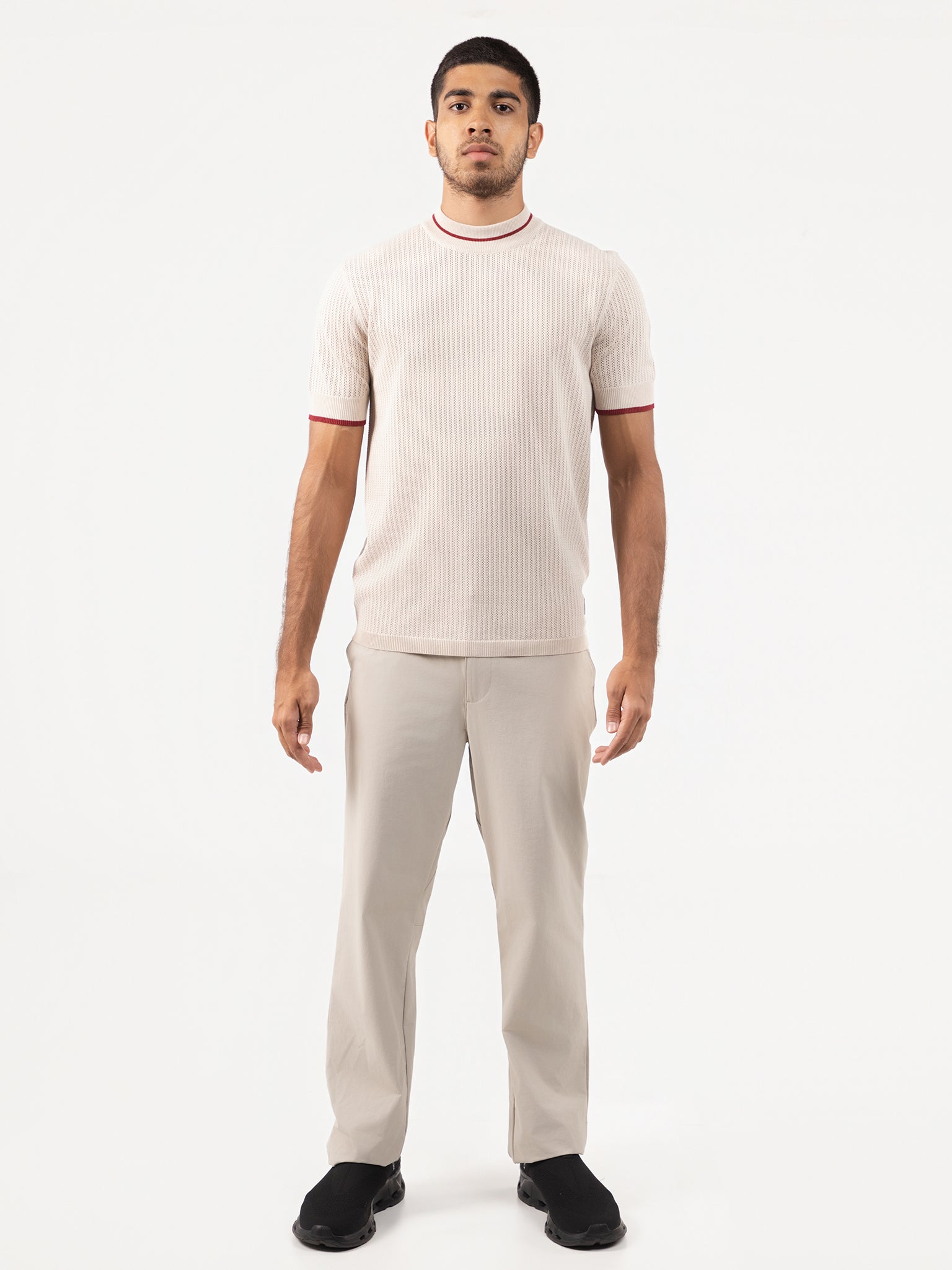 DEEDAT PORTOFINO Slim Fit Tees - Beige