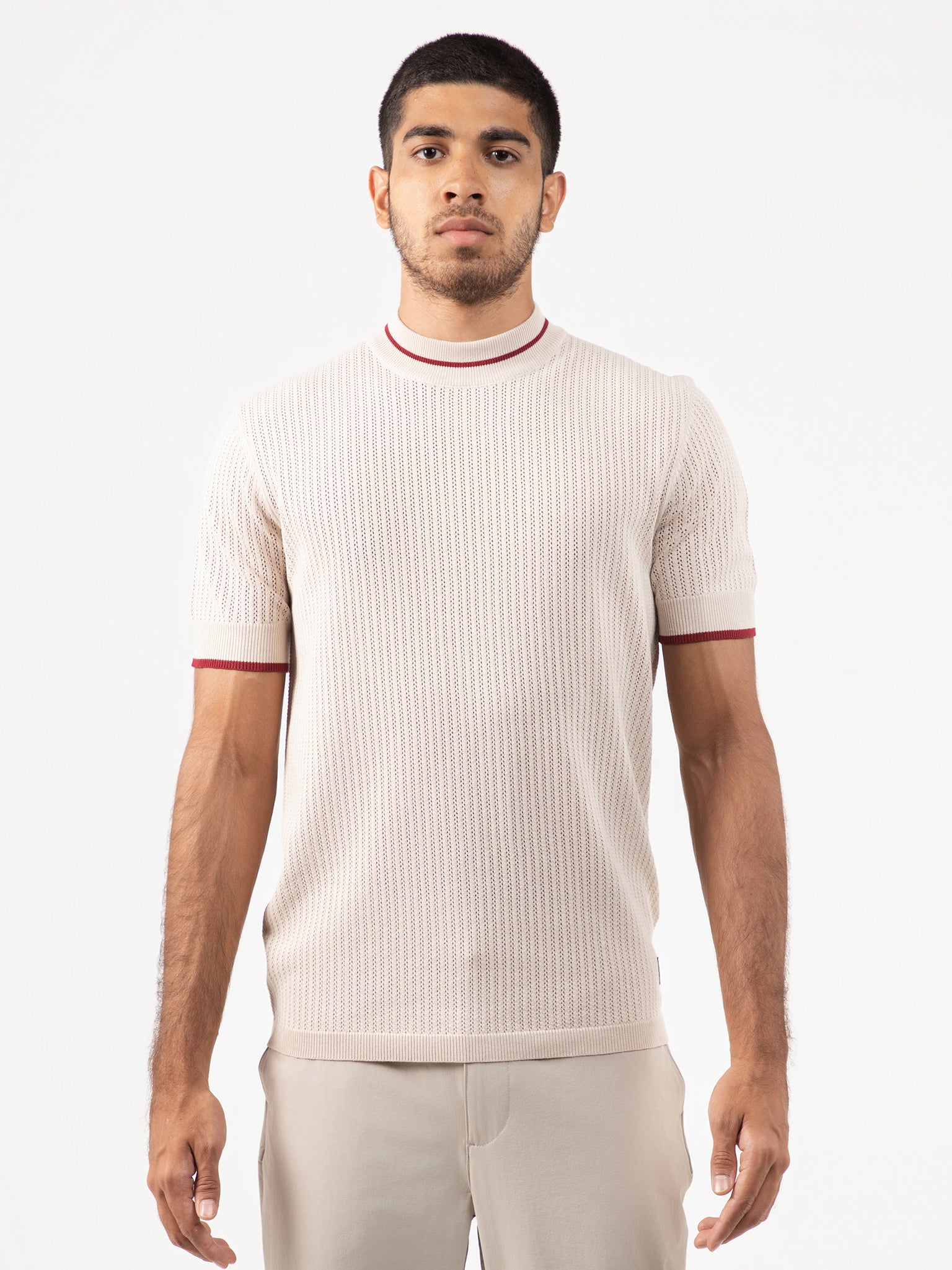 DEEDAT PORTOFINO Slim Fit Tees - Beige