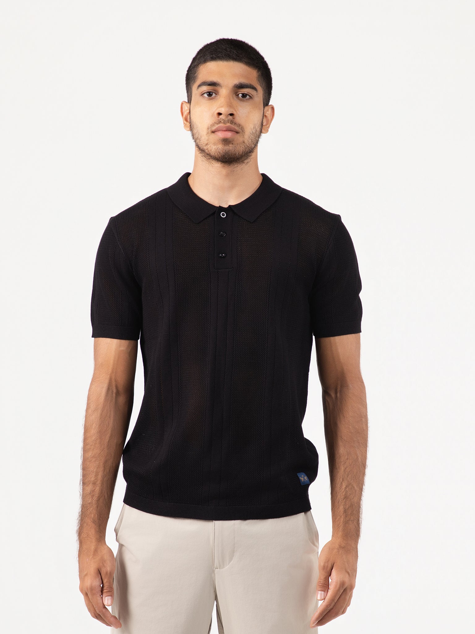 DEEDAT PORTOFINO Slim Fit Tees - Black