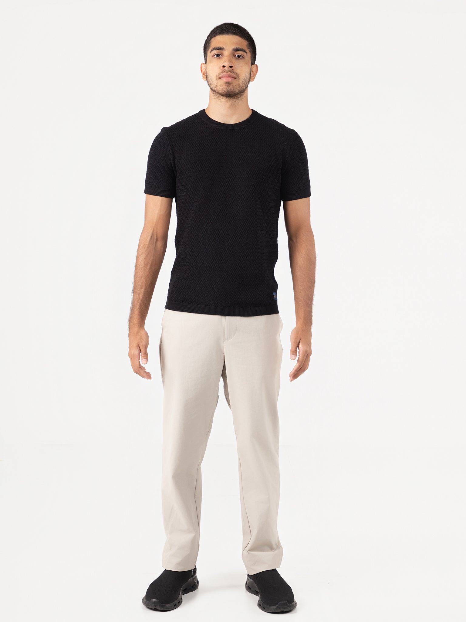 DEEDAT PORTOFINO Slim Fit Tees - Black