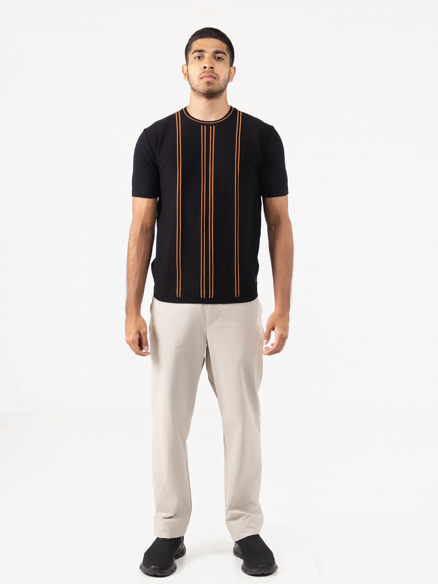 DEEDAT PORTOFINO Slim Fit Tees - Black