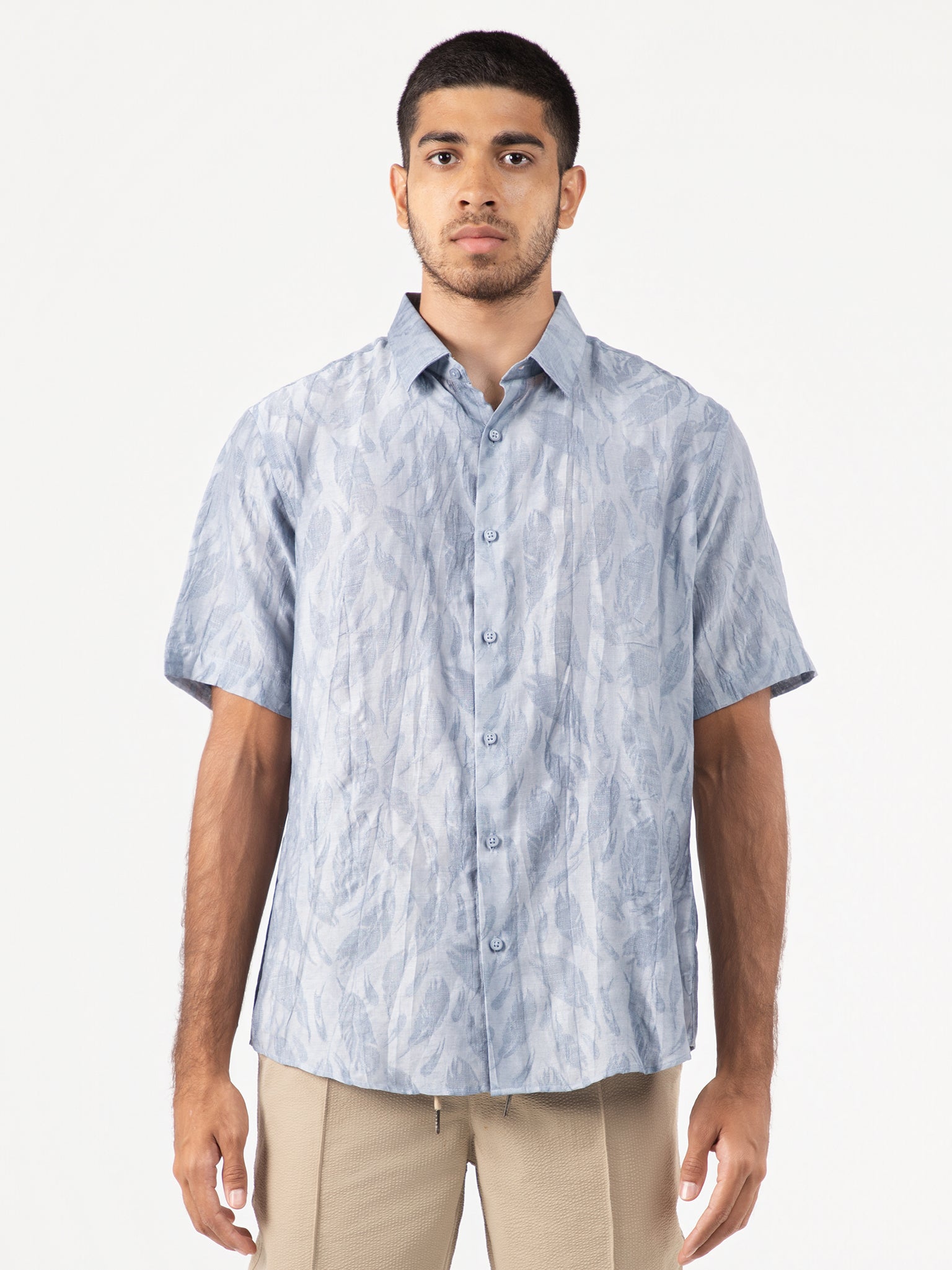 DEEDAT NATURE VERSE Men's Regular Fit Casual Shirt - Blue