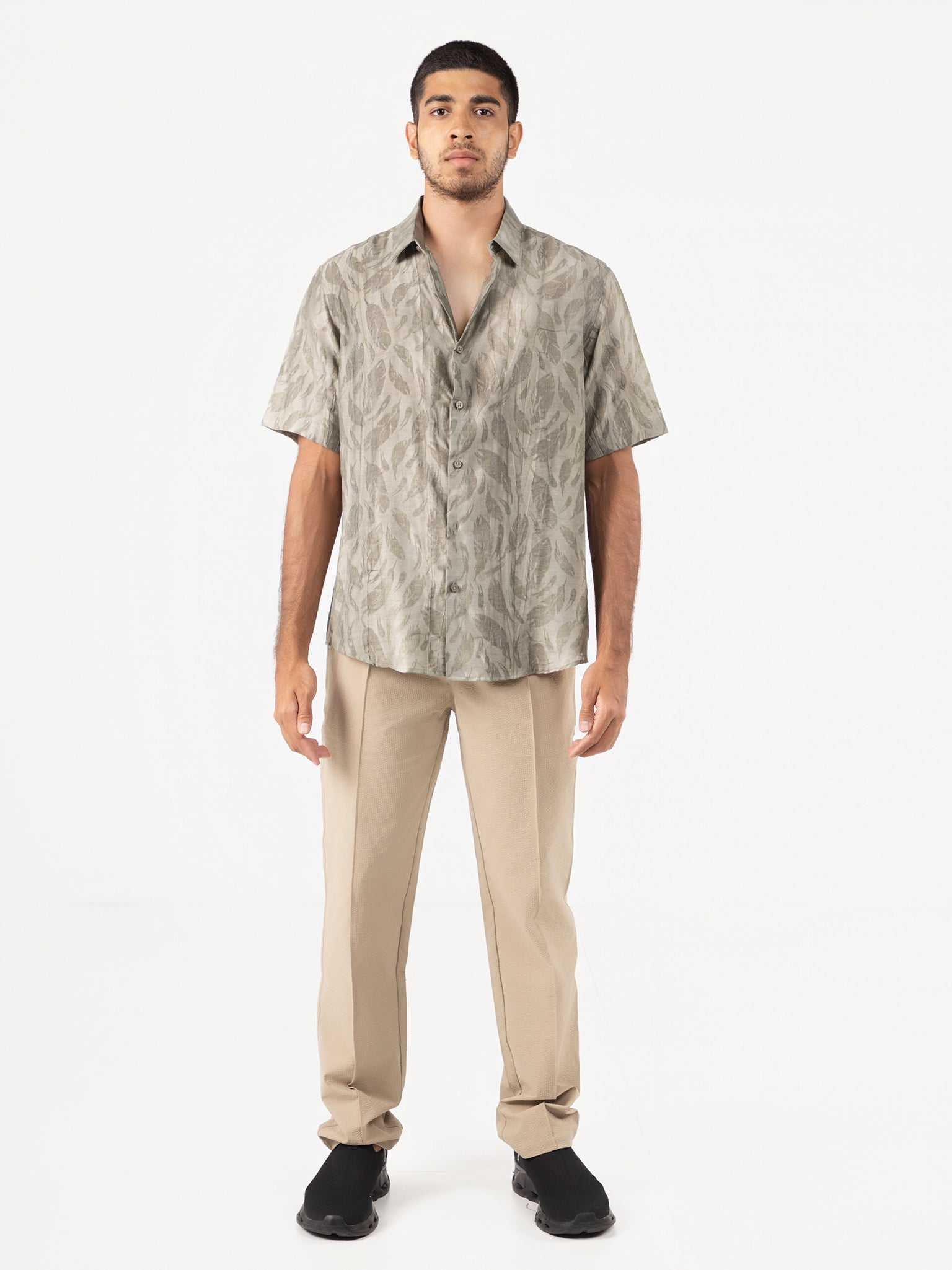 DEEDAT NATURE VERSE Men's Regular Fit Casual Shirt - Olive