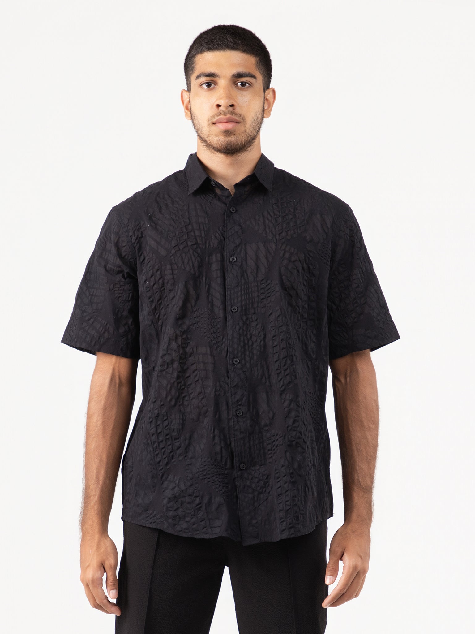 DEEDAT NATURE VERSE Men's Regular Fit Casual Shirt - Black