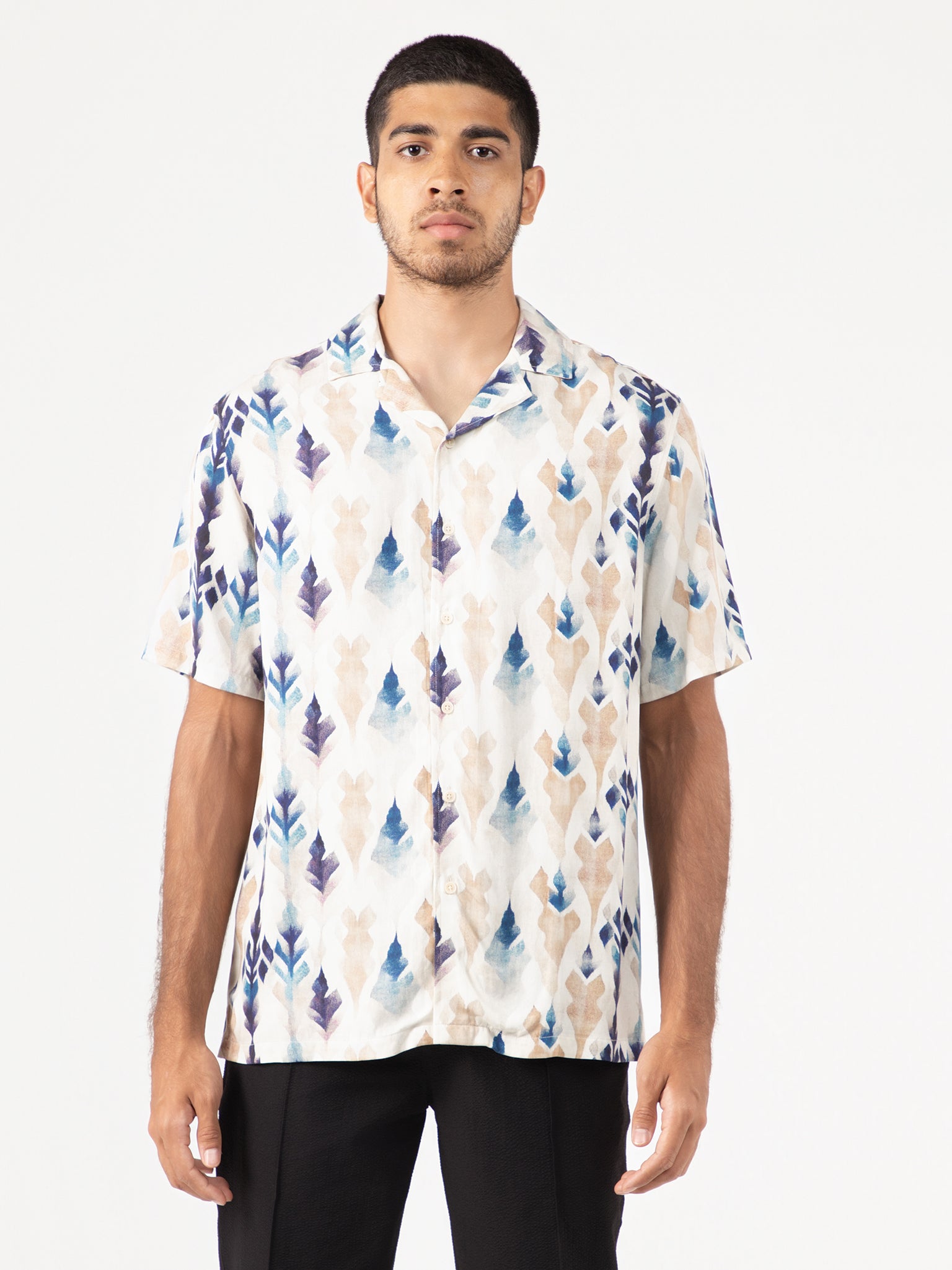 DEEDAT NATURE VERSE Men's Regular Fit Casual Shirt - White