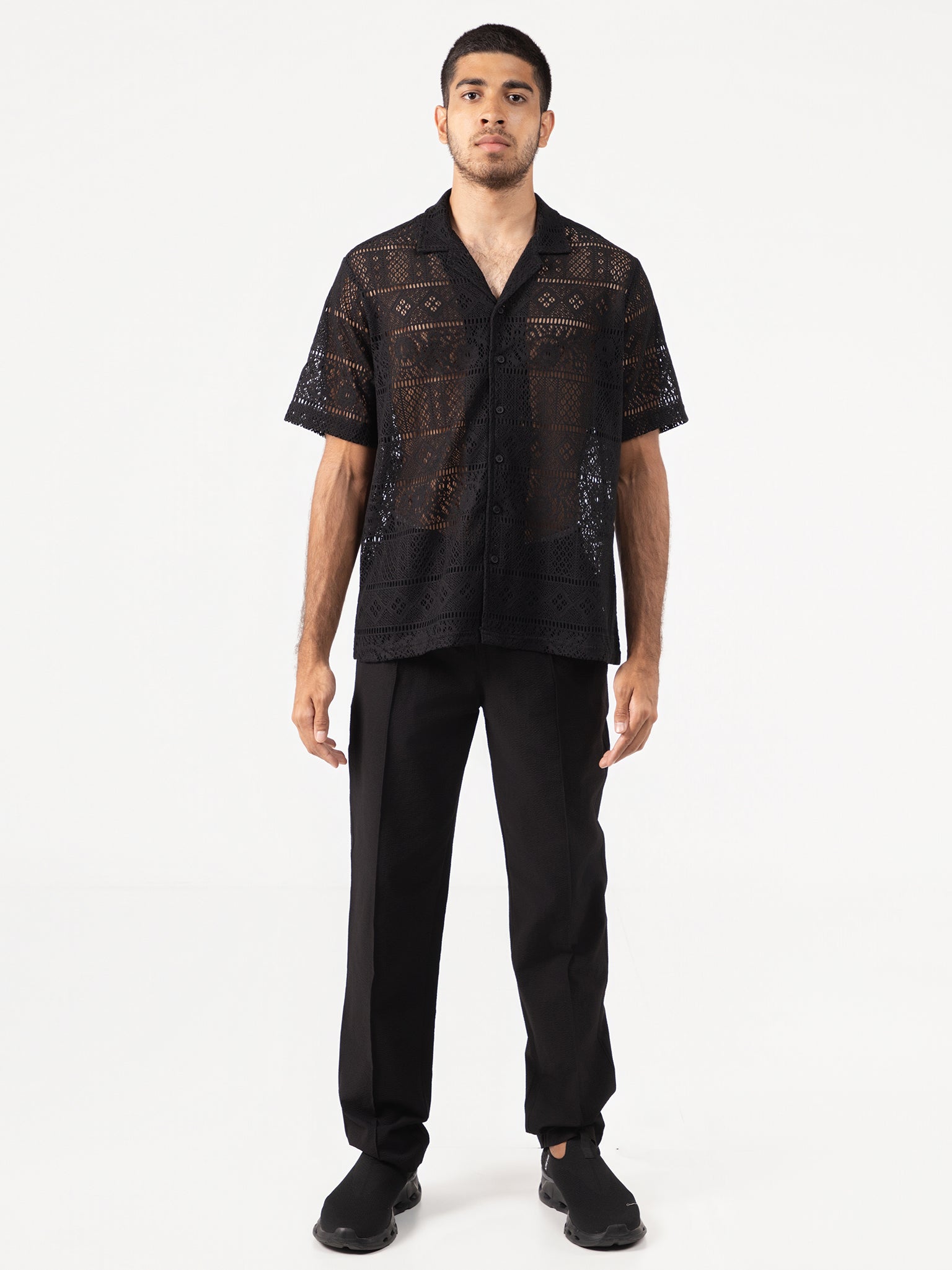 DEEDAT NATURE VERSE Men's Regular Fit Casual Shirt - Black