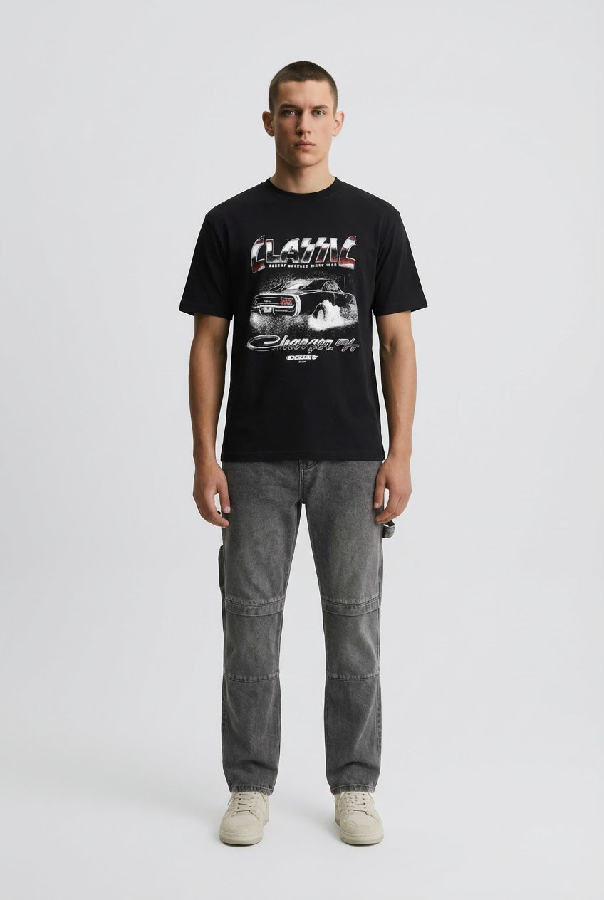 DEEDAT CHRONICLES MAVERICK Oversized Tees - Black