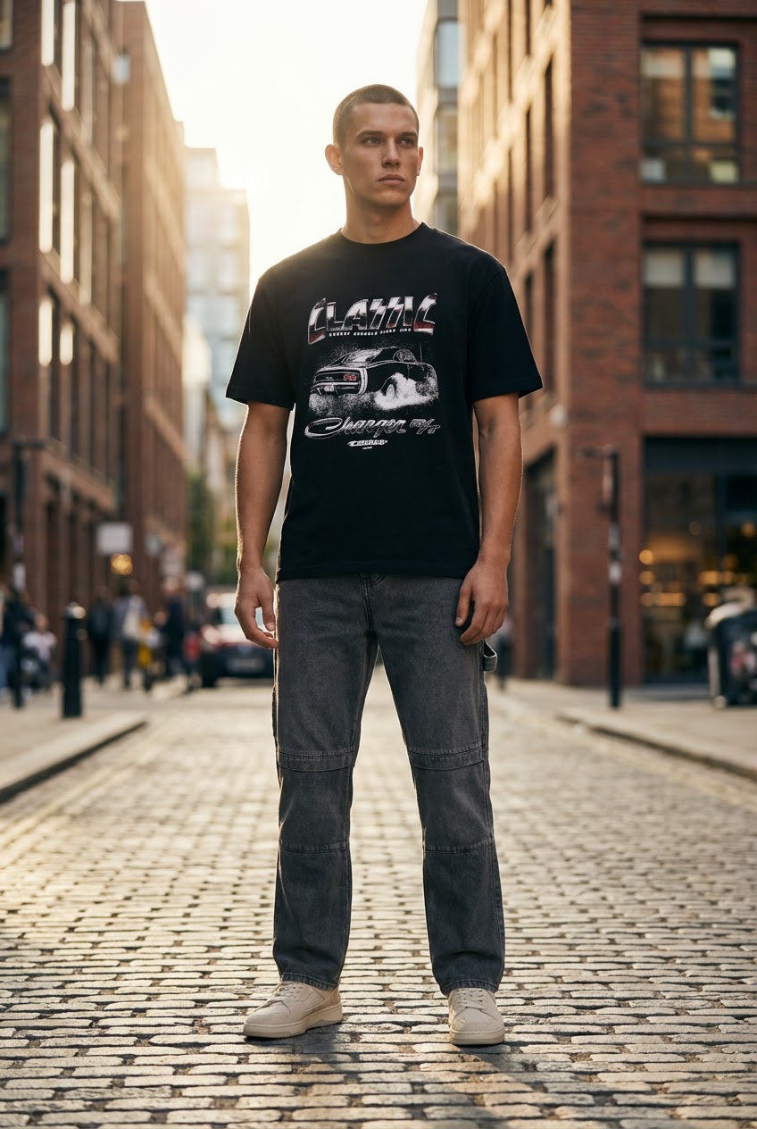 DEEDAT CHRONICLES MAVERICK Oversized Tees - Black