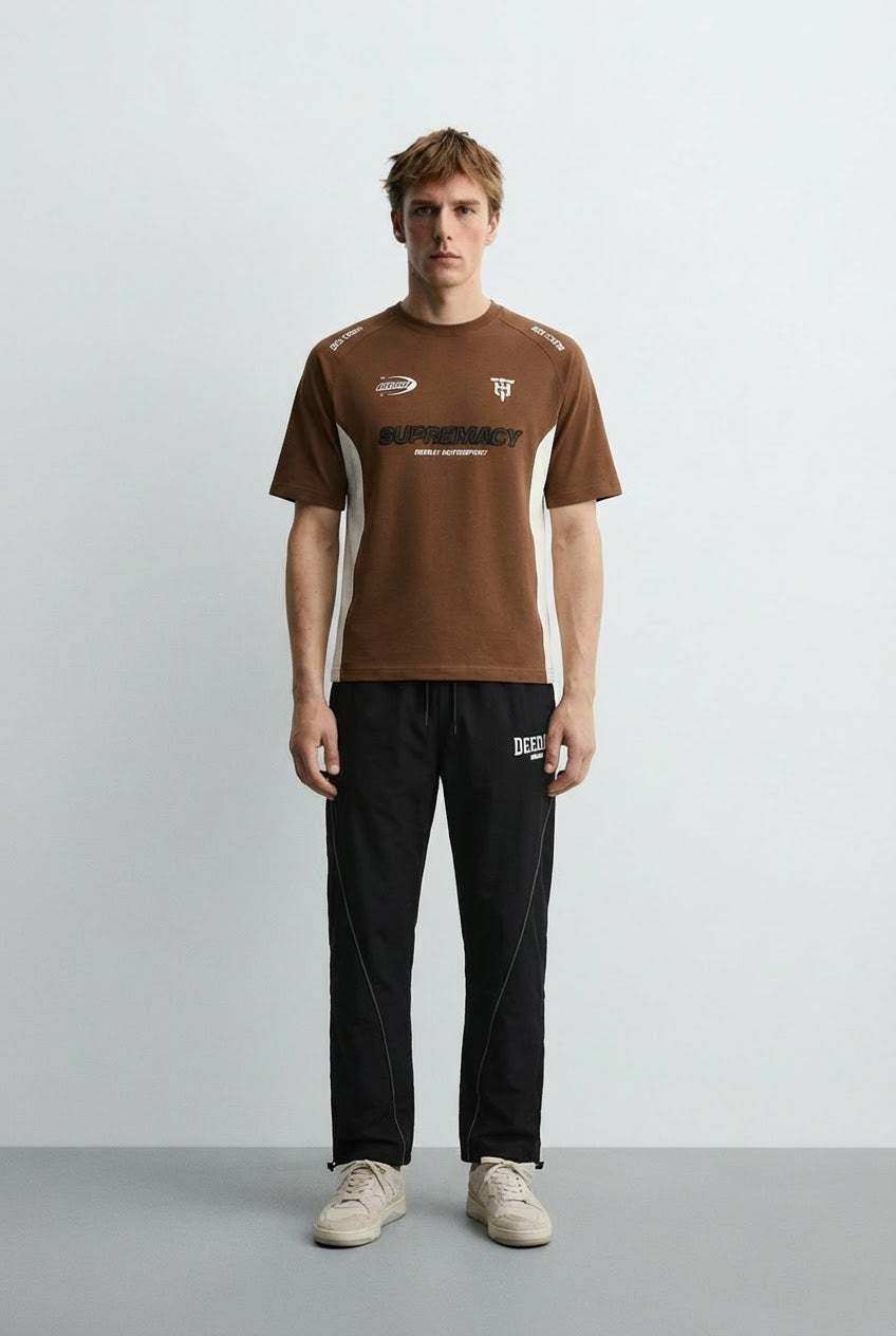 DEEDAT SUPREMACY Walker Oversized Tees - Brown/Beige