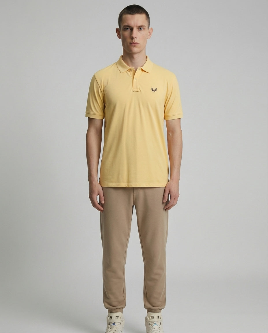 DEEDAT SLIM FIT POLO TEES -Yellow