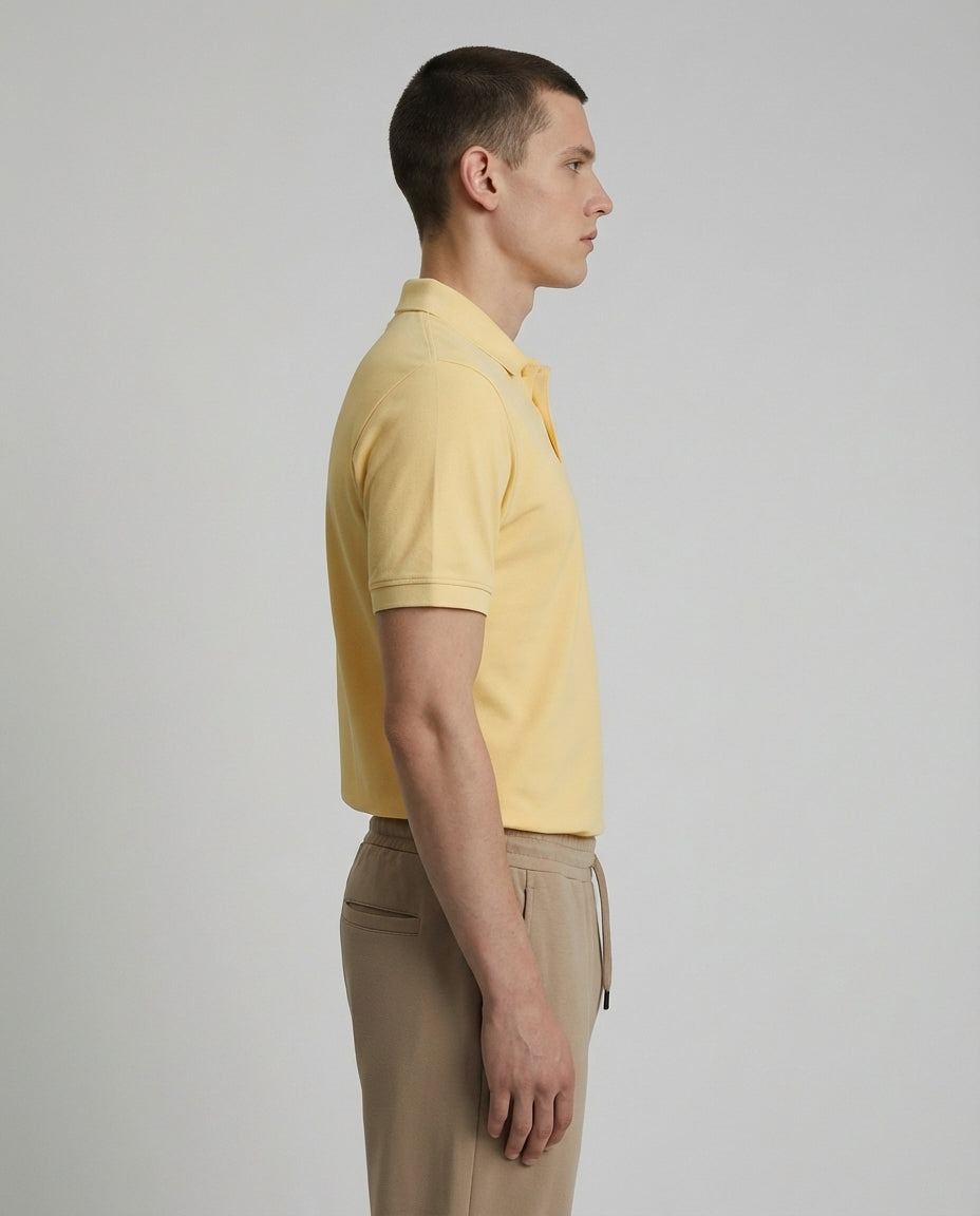 DEEDAT SLIM FIT POLO TEES -Yellow