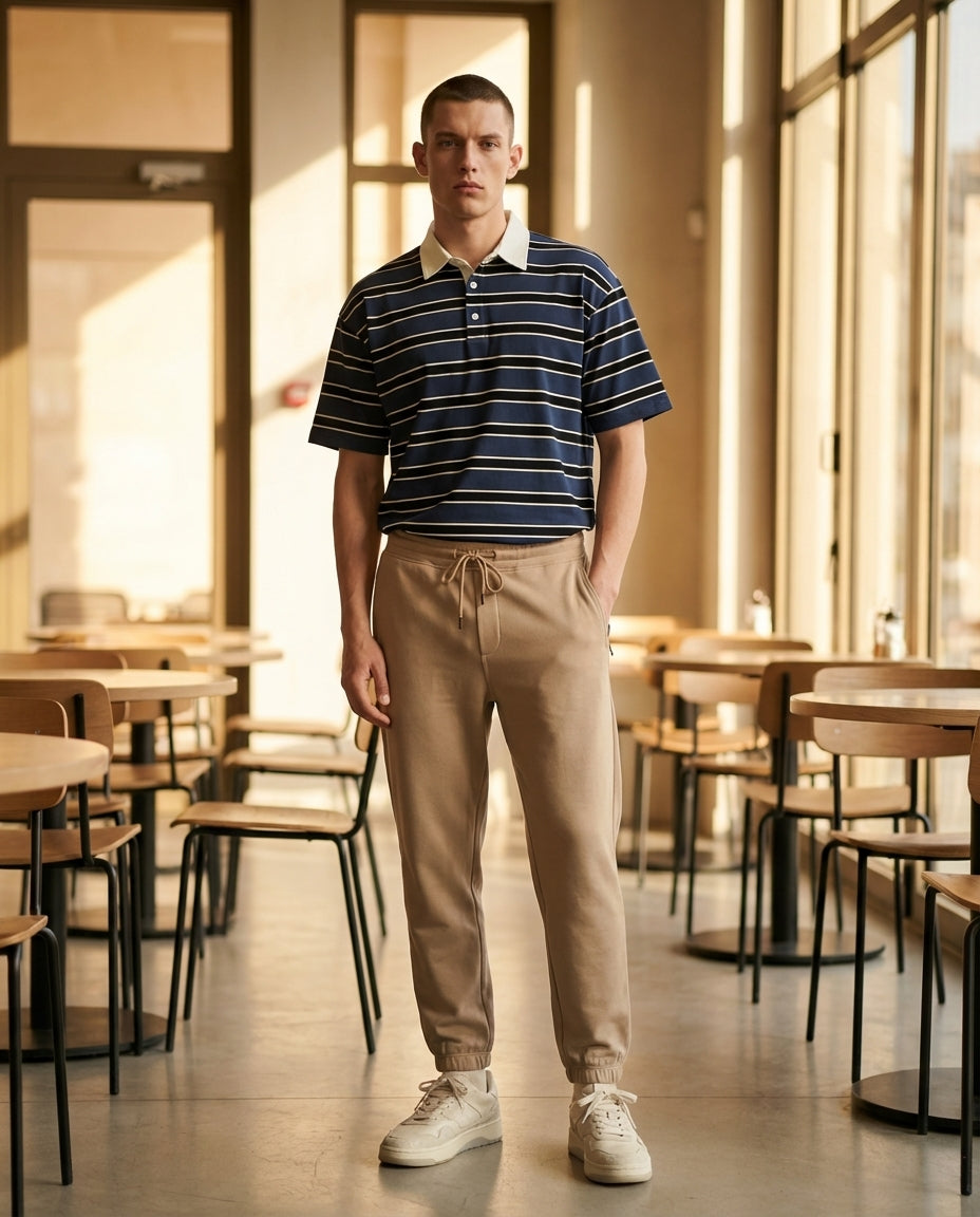 DEEDAT MAVERIC Oversized POLO Tees -Dark Blue