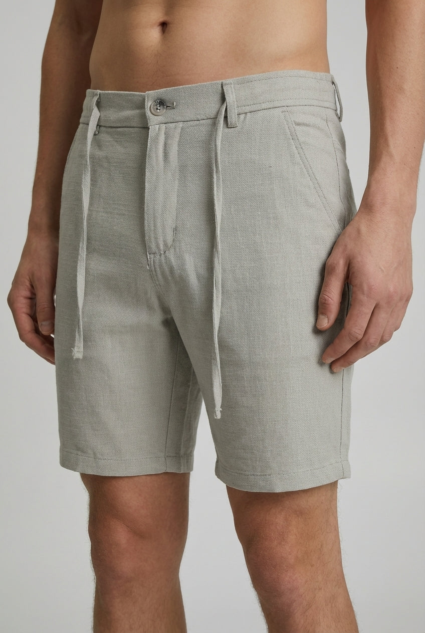 DEEDAT Standard Hem Slim Fit Short - Light Grey