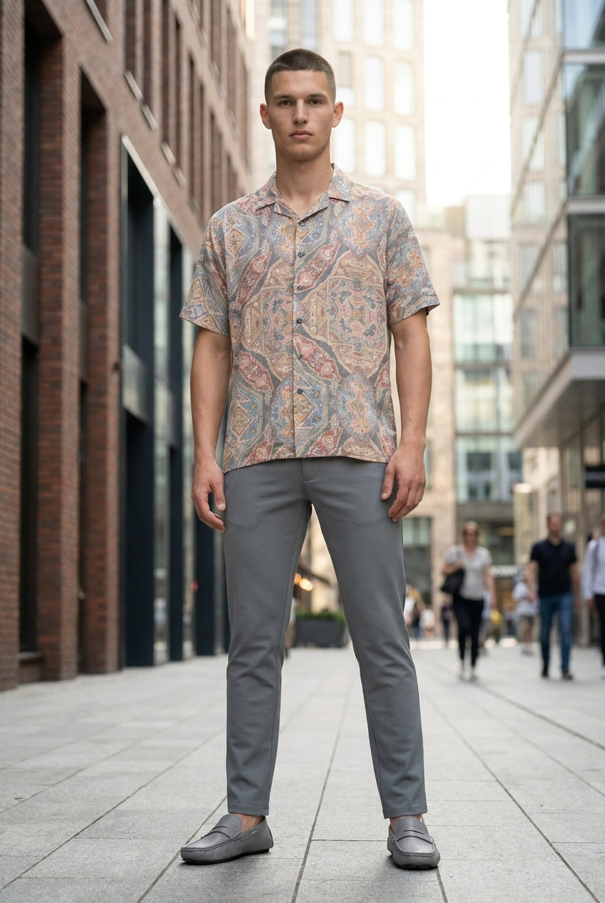 DEEDAT Regular Fit Casual Shirt - Sand