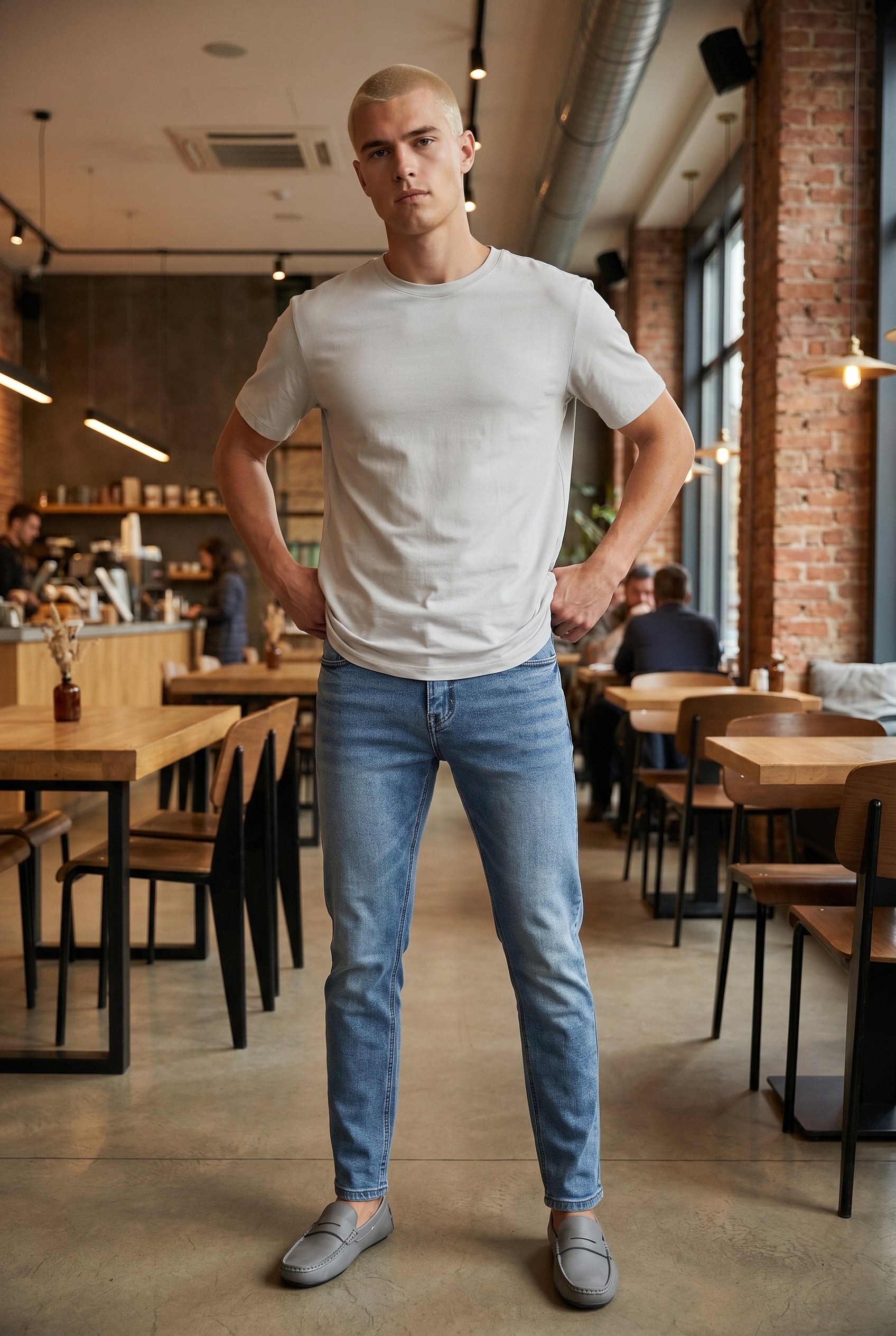 DEEDAT Tapered Fit Jeans - Blue