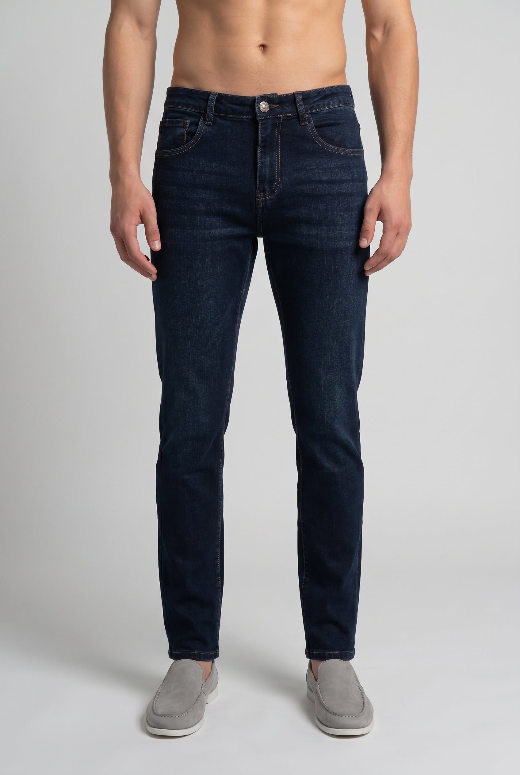 DEEDAT Tapered Fit Jeans - Blue Gray