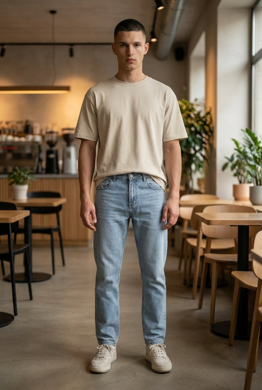 DEEDAT TAPERED FIT Jeans - Light Blue