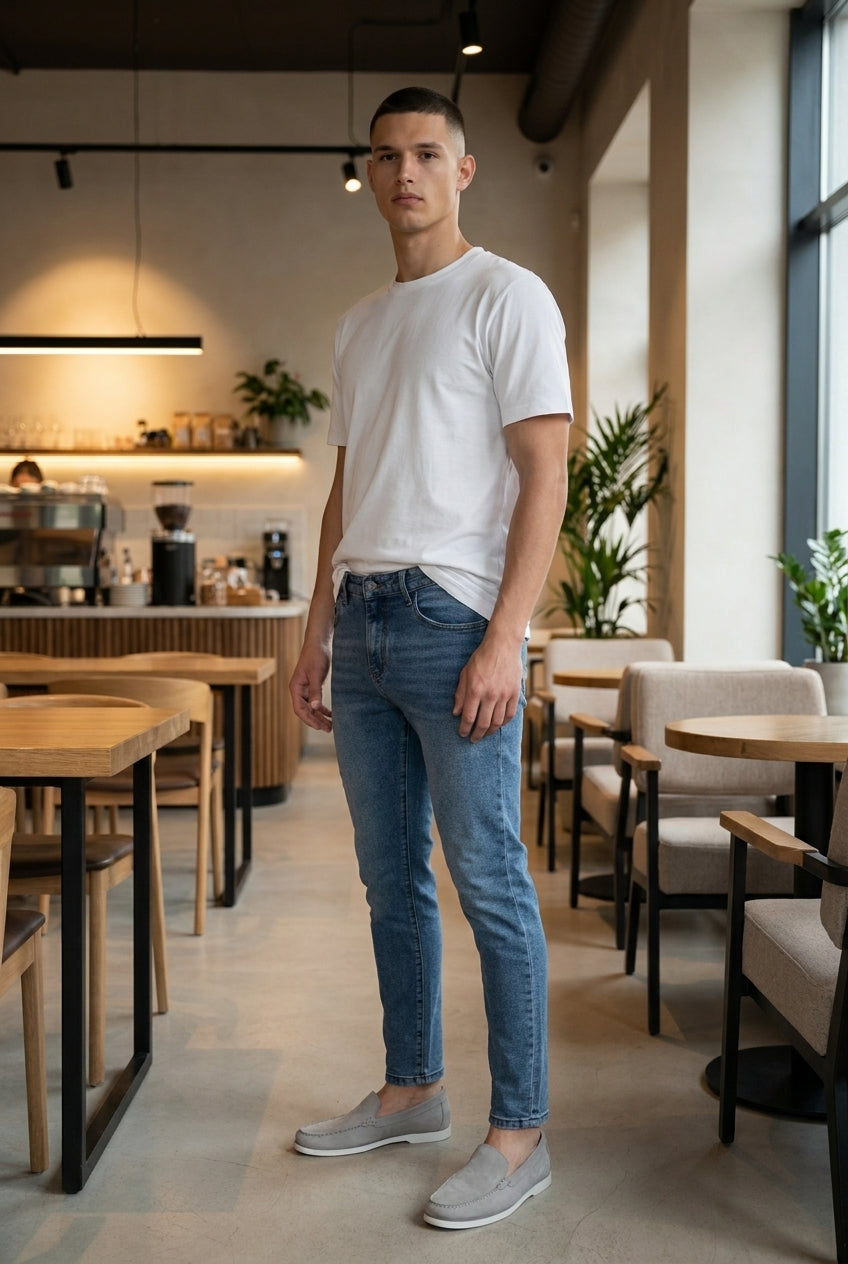 DEEDAT Tapered Fit Jeans - Blue