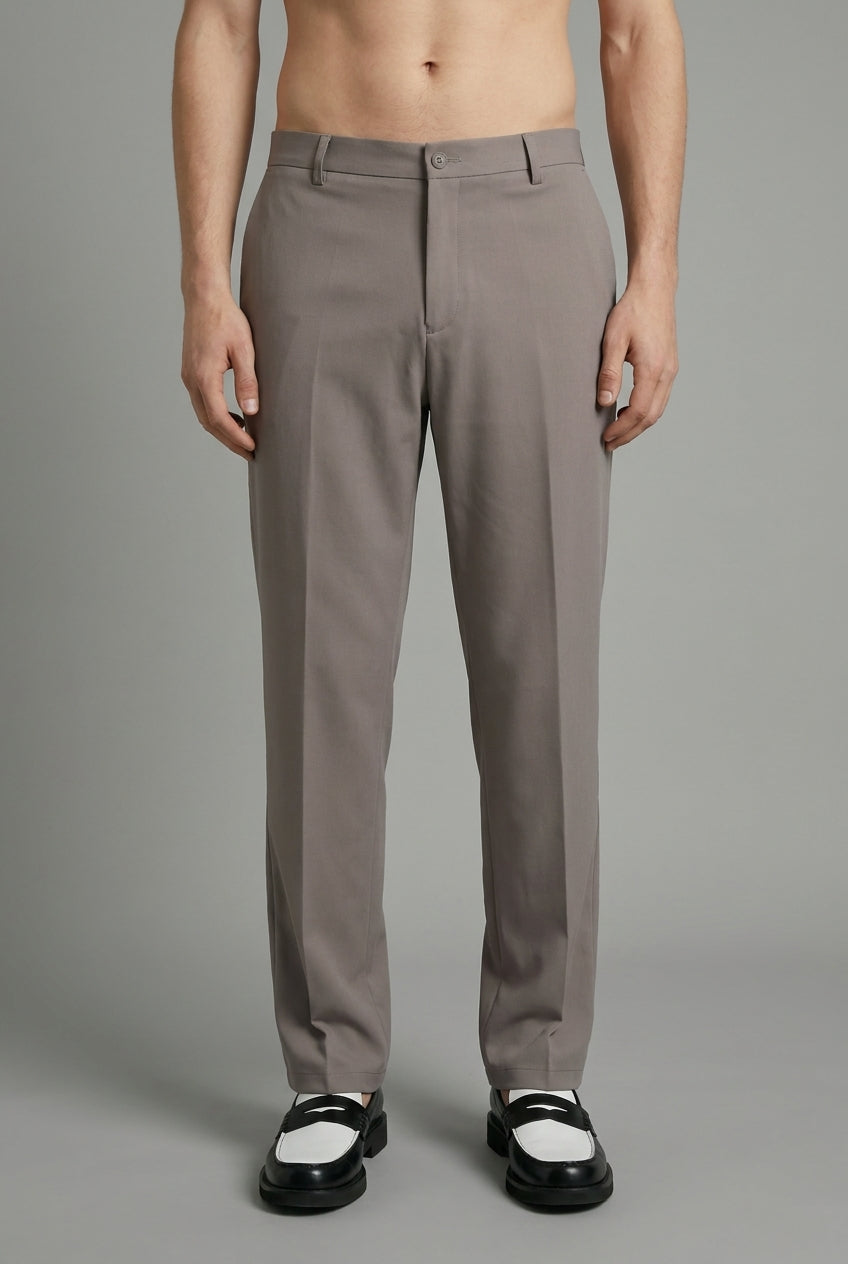 DEEDAT Regular Fit Standard Hem Casual Pant - Sand