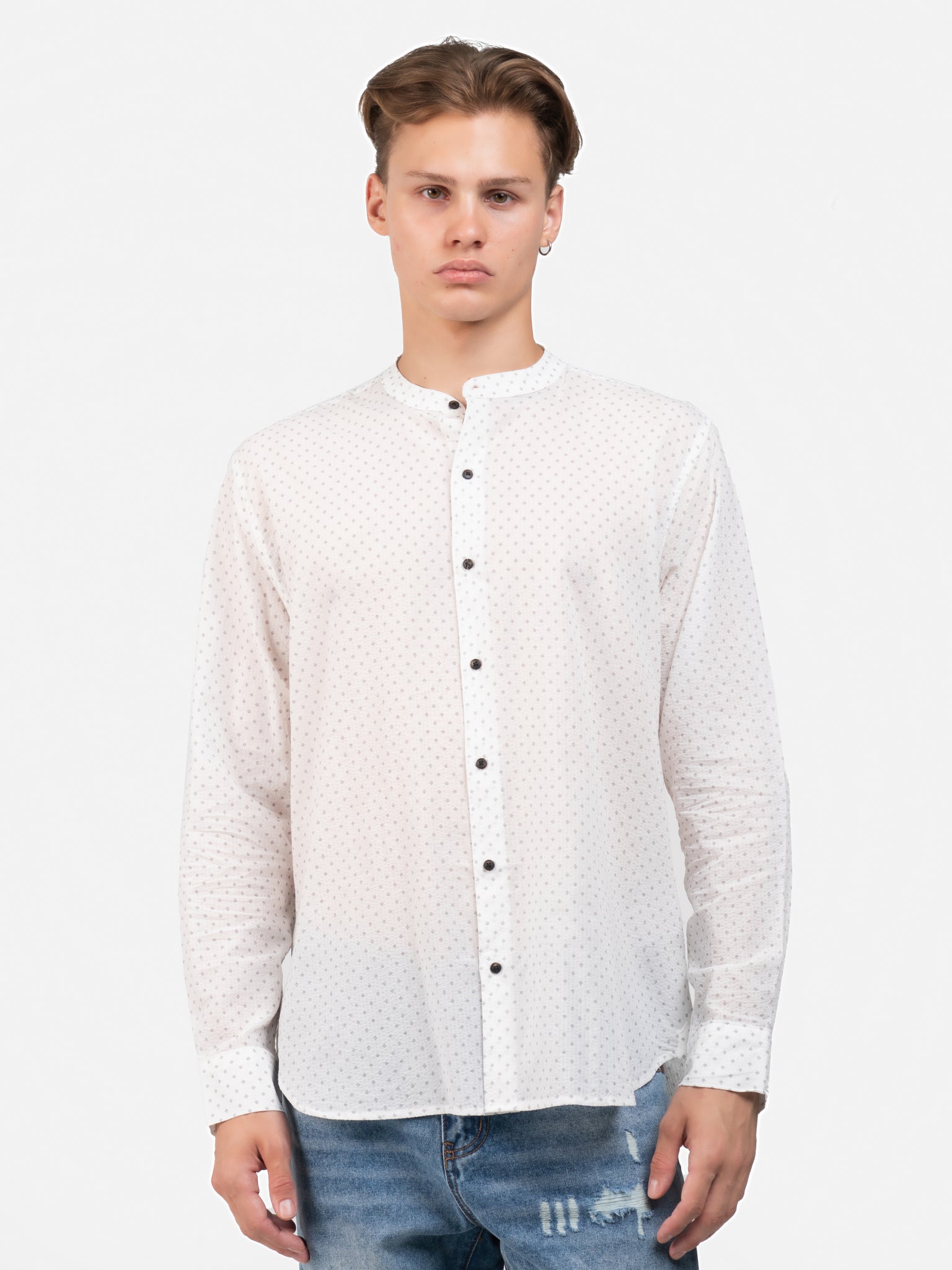 DEEDAT Regular Fit Long Sleeve Shirt - White