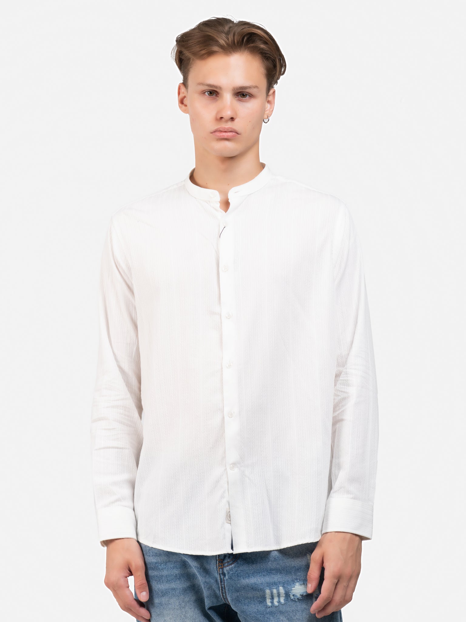 DEEDAT Regular Fit Long Sleeve Shirt - White