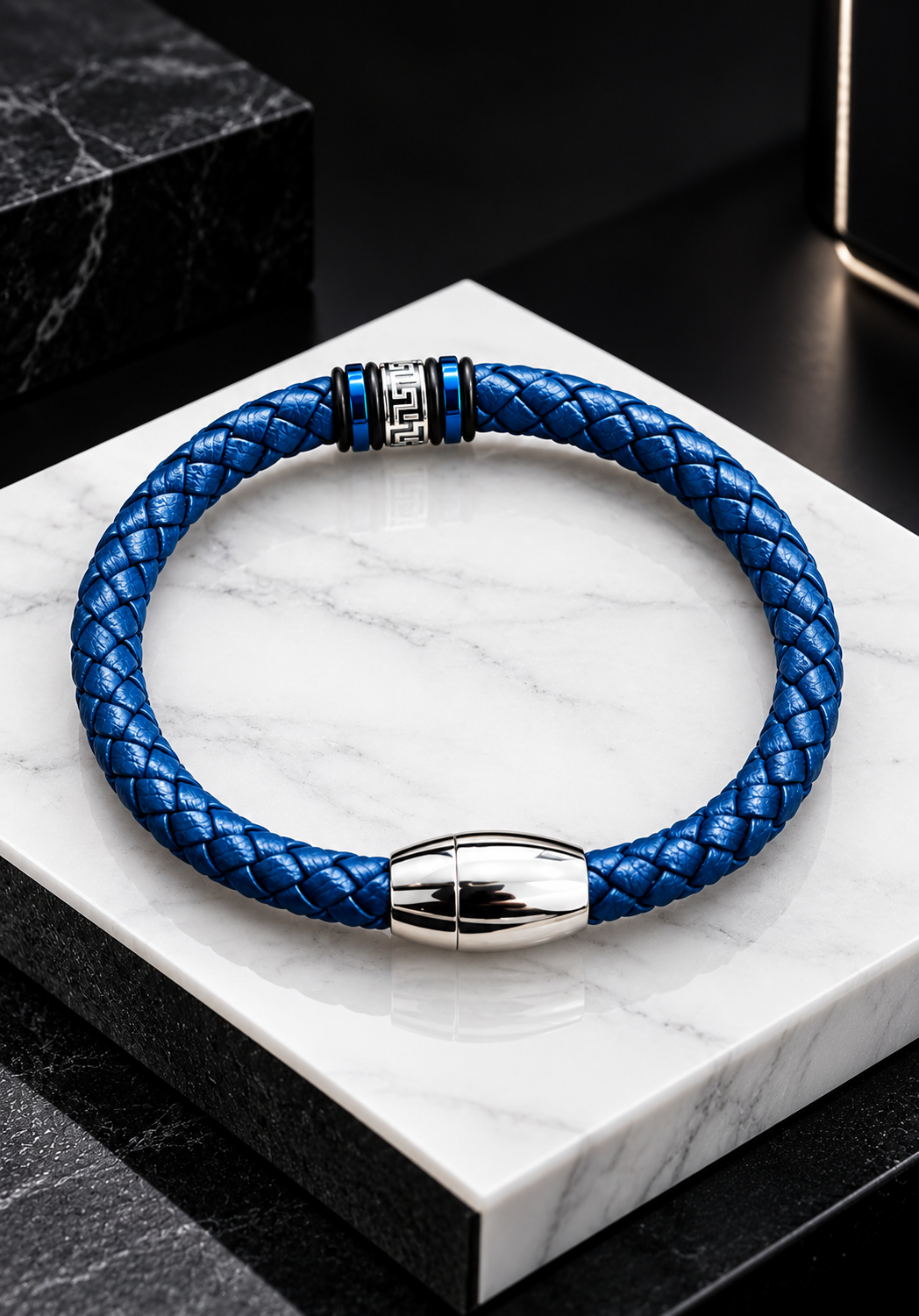 DEEDAT Leather Bracelet - Blue