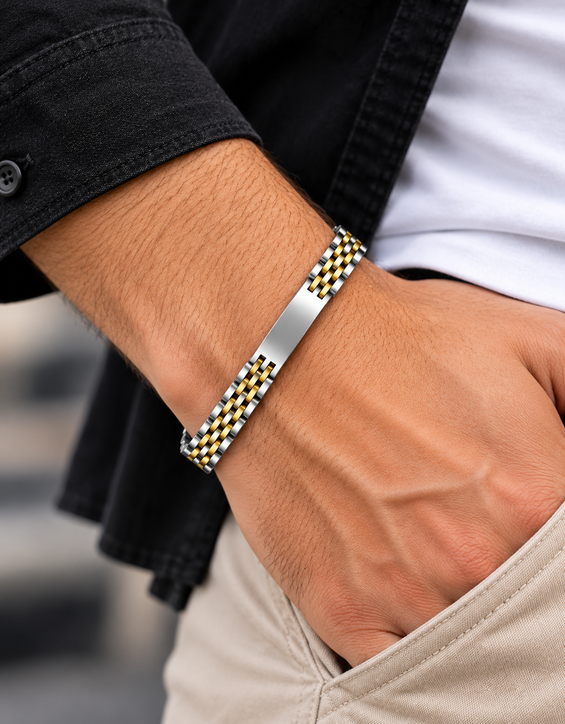 DEEDAT Stainless Steel Clip Bracelet - Gold