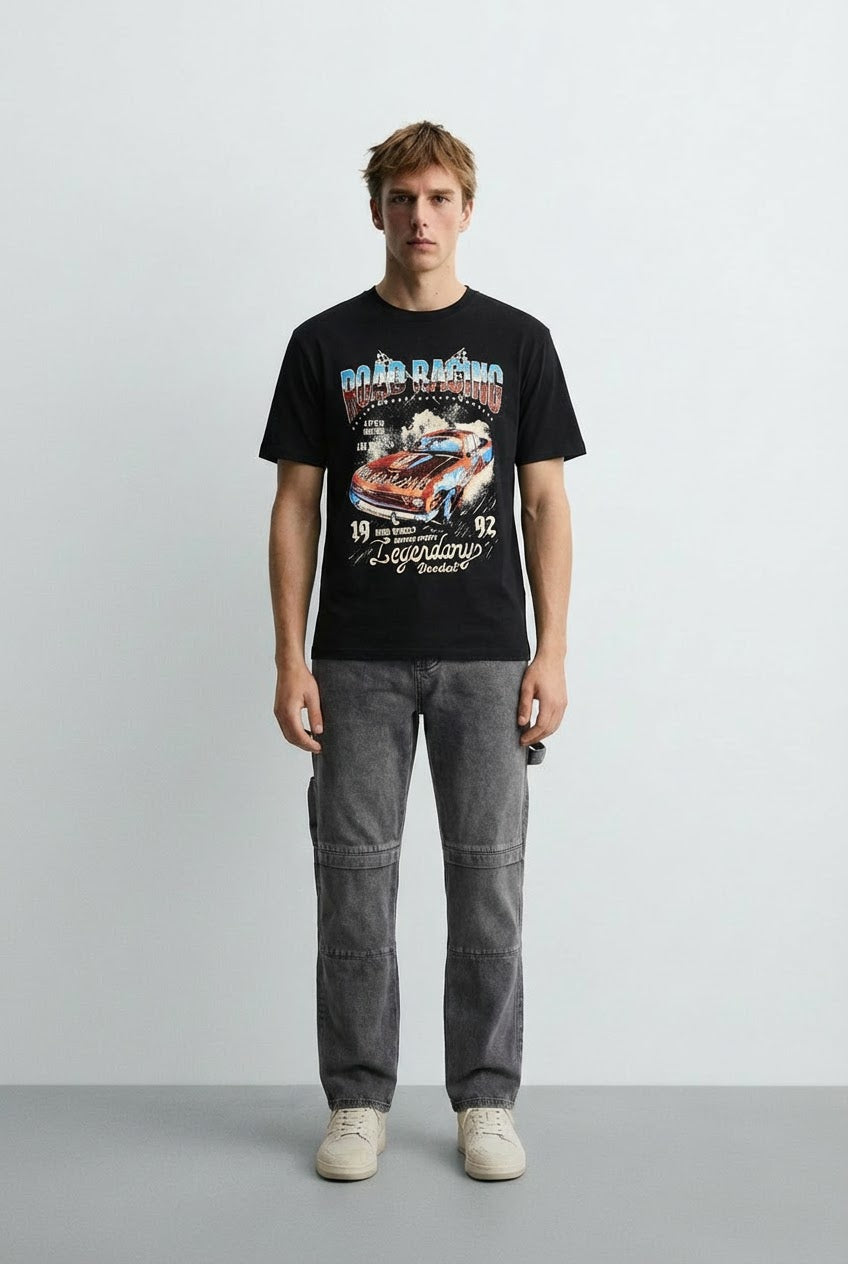 DEEDAT CHRONICLES MAVERICK Oversized Tees - Black