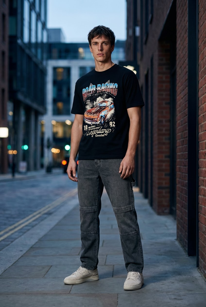 DEEDAT CHRONICLES MAVERICK Oversized Tees - Black